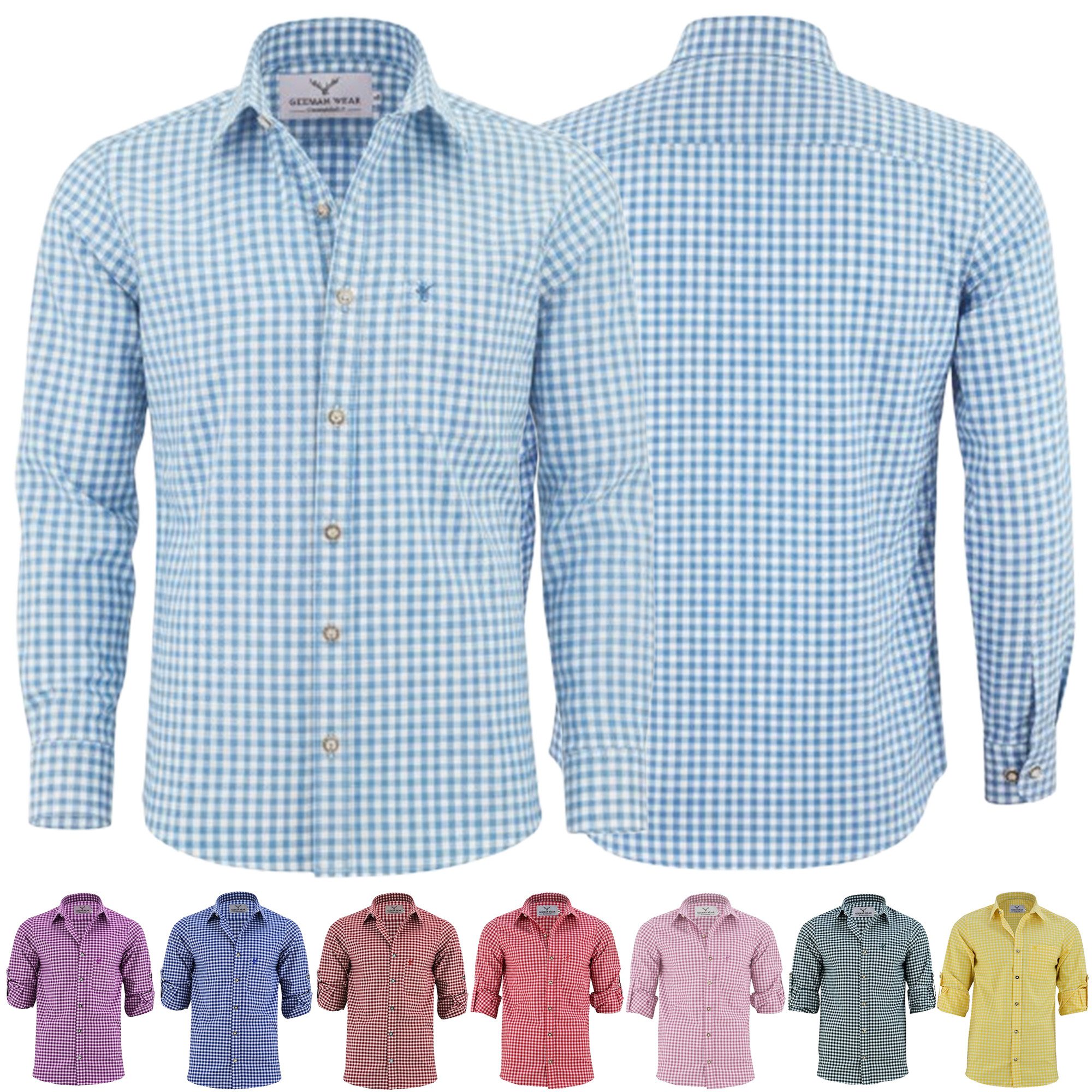 German Wear Trachtenhemd GW120x Trachtenhemd Langarm hemd Trachtenmode Hemd