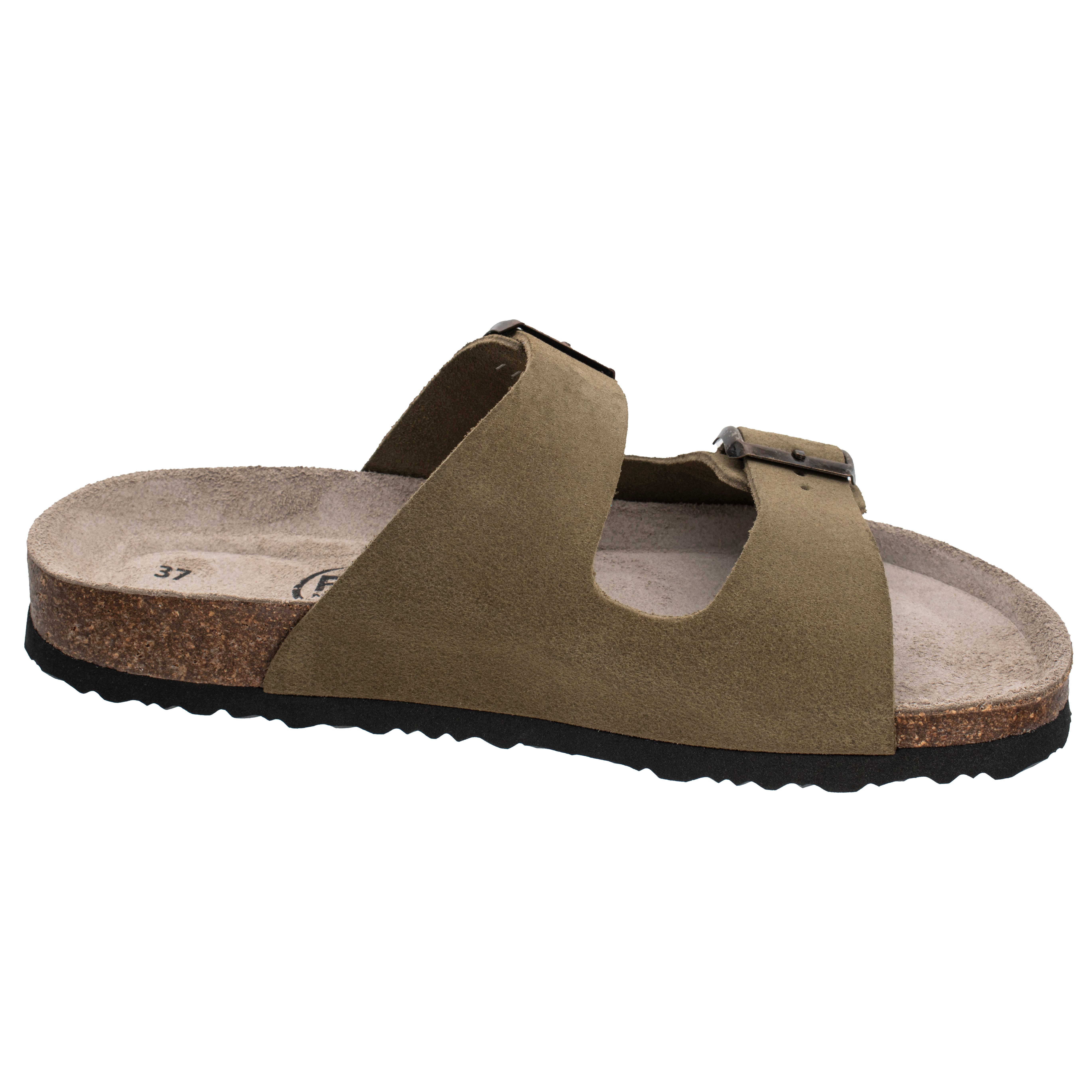 Fischer-Markenschuh Mirabel Pantolette aus Veloursleder, mit verstellbaren Schnallen, gepolstertes Lederfußbett – Bild 2 von 5