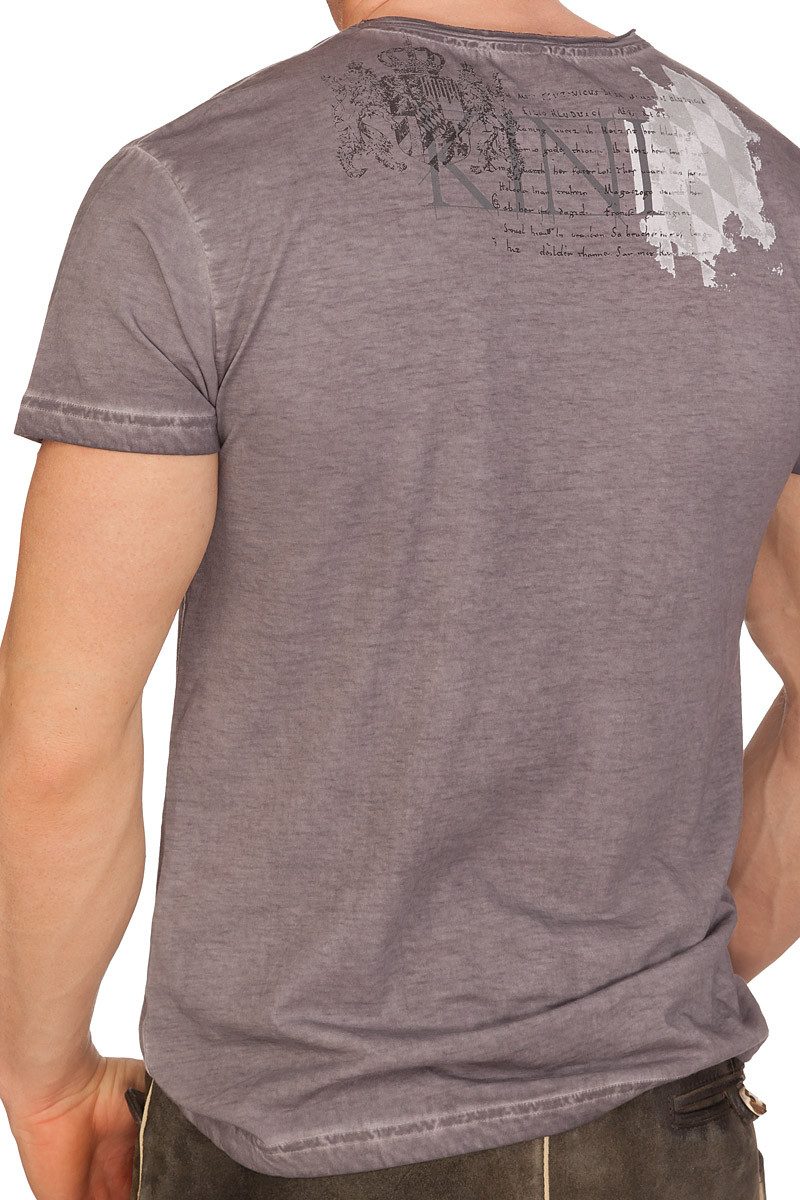 MarJo Trachtenshirt Trachtenshirt Herren - WIGGERL - grau