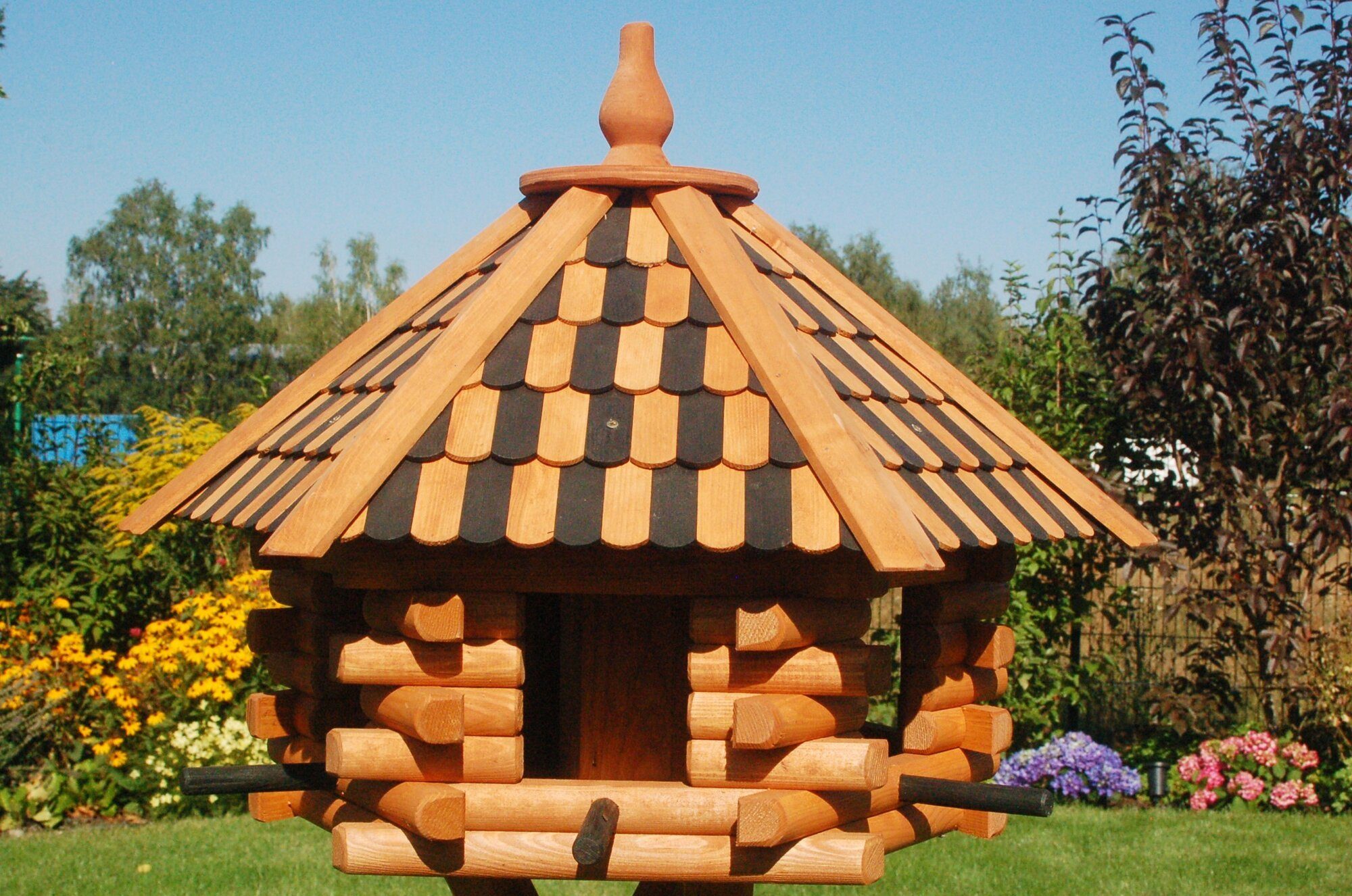 Vogelhaus Vogelhaus XXL, Holzschindeldach in braun-schwarz, V15XXL