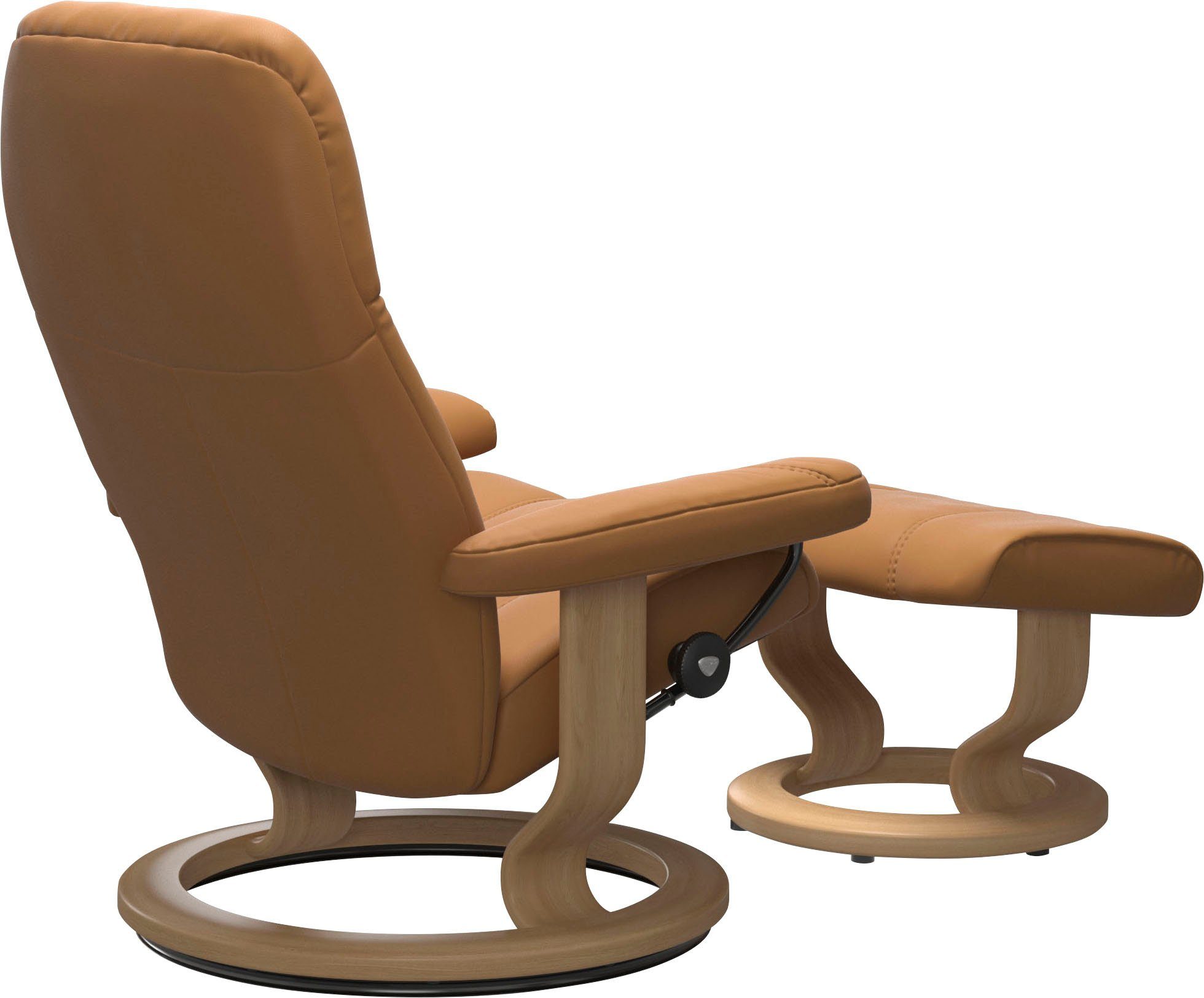 Stressless® Relaxsessel Consul (Set, Relaxsessel mit Hocker), mit Hocker, mit Classic Base, Größe L, Gestell Eiche