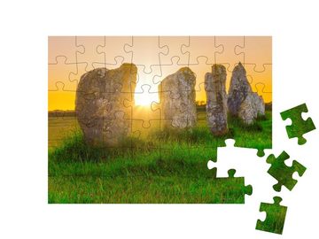 puzzleYOU Puzzle Menhiren Camaret-sur-Mer Lagatjar, Frankreich, 48 Puzzleteile, puzzleYOU-Kollektionen Bretagne