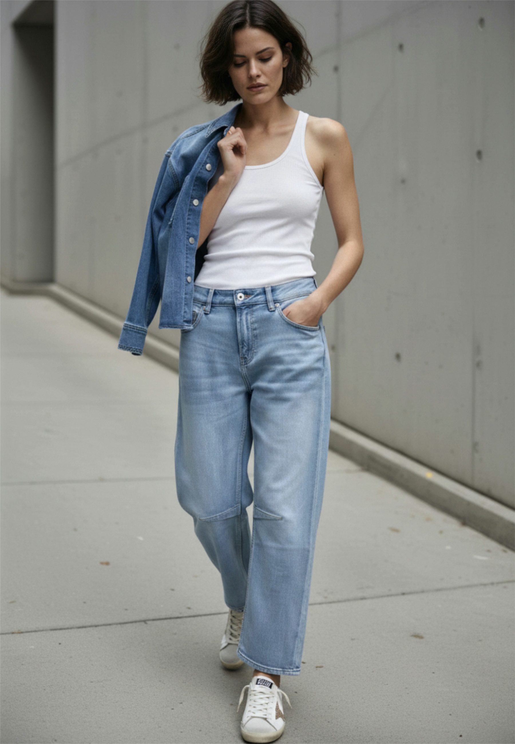 Andijamo-Fashion Stretch-Hose CALM SHAPE Barrel Fit