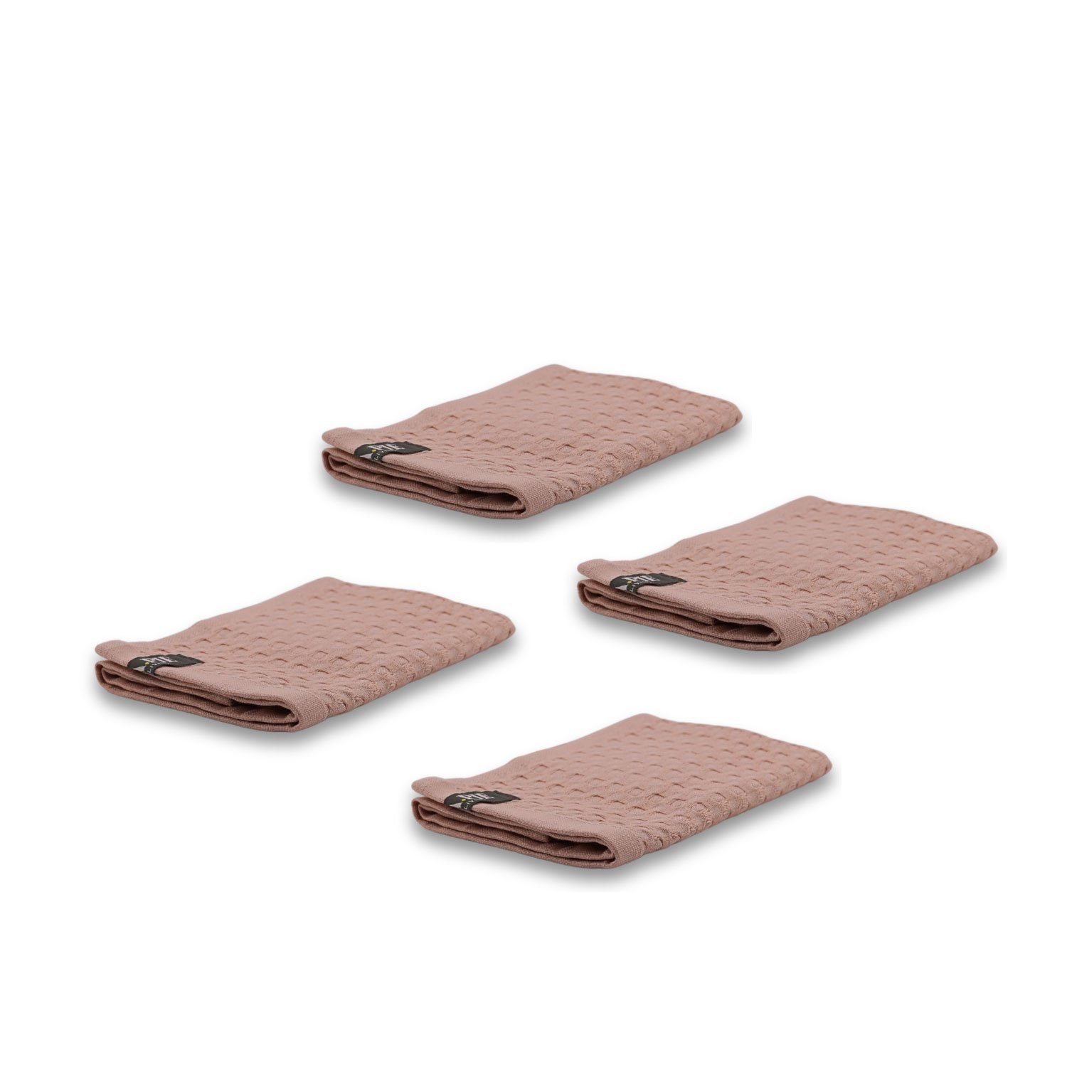AGA.PIE Waschlappen Bambus Lyocell Waschlappen-Set (4 Waschlappen), Waffeldesign, Waffelpique