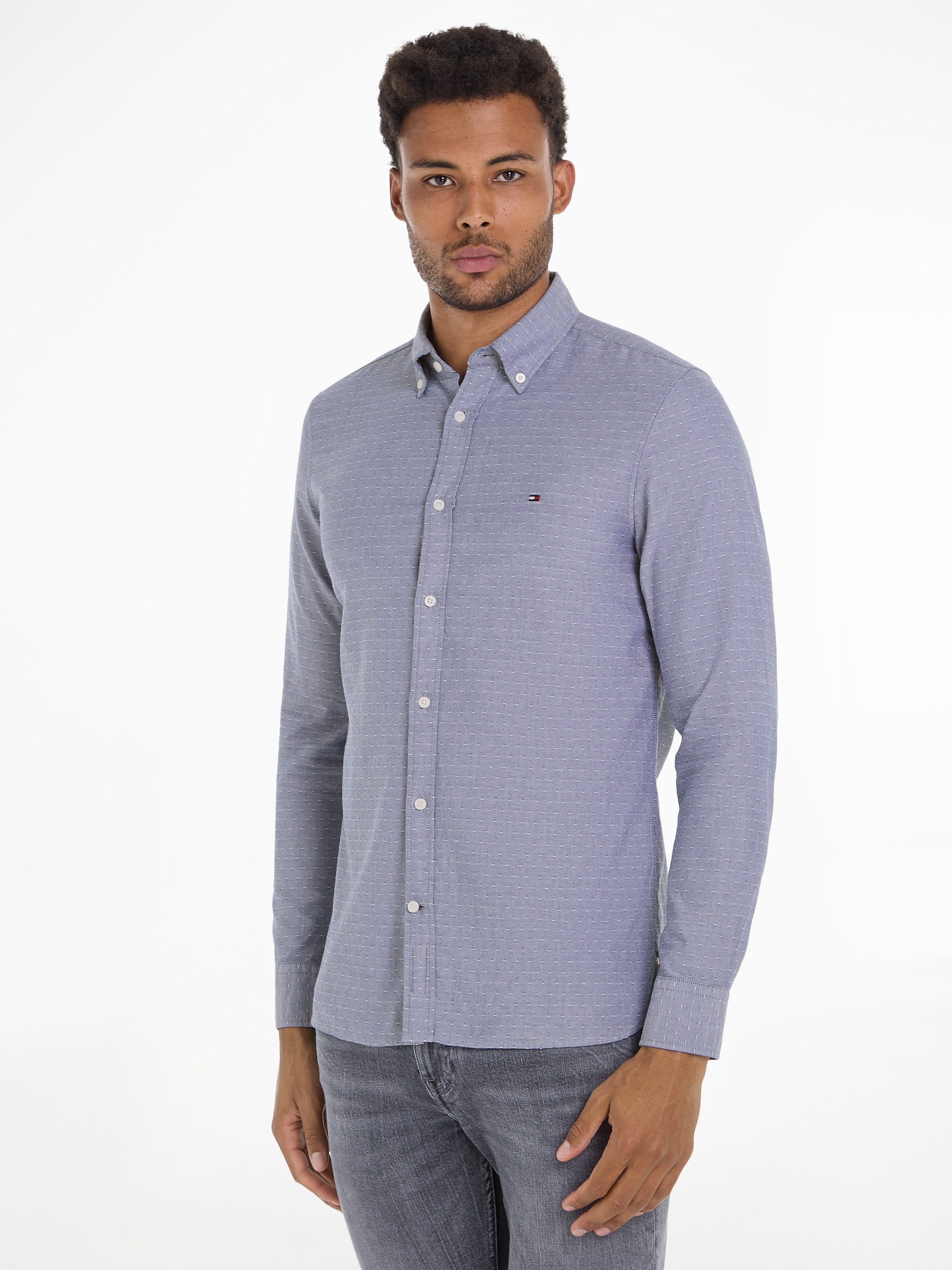 Tommy Hilfiger Langarmhemd OXFORD DOBBY SF günstig online kaufen