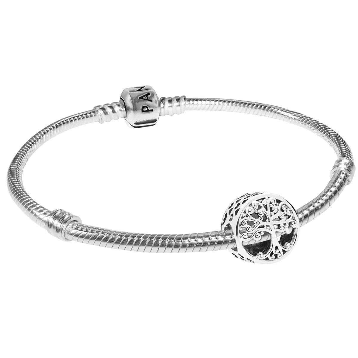 Pandora Silberarmband 51783, für Damen Silber 925 mit Charm Familienwurzeln