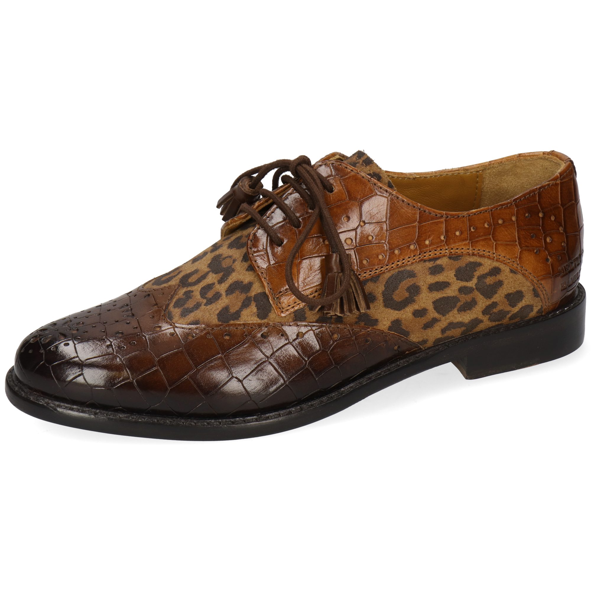 Melvin & Hamilton Selina 41 Leder-Derby Schuhe für Damen Schnürschuh Flache Absätze, Echtes Leder, Vegetabile Gerbung