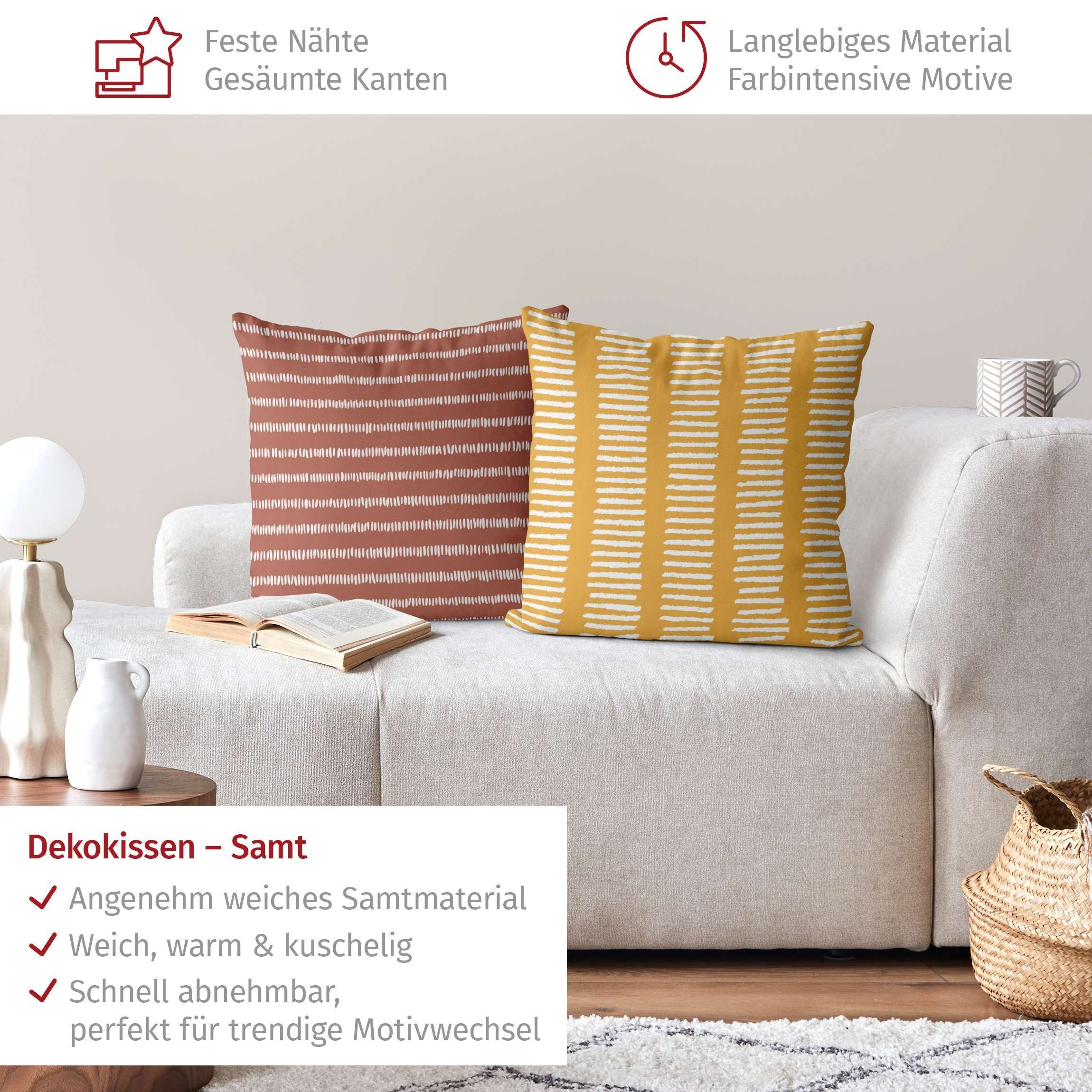 Bilderdepot24 Dekokissen 2-teilig drinnen Kissenhülle/ Sofakissen/ Zierkissen Kissenhülle rot M, Bezug mit / ohne Füllung Zierkissen Outdoor Sofa Bett