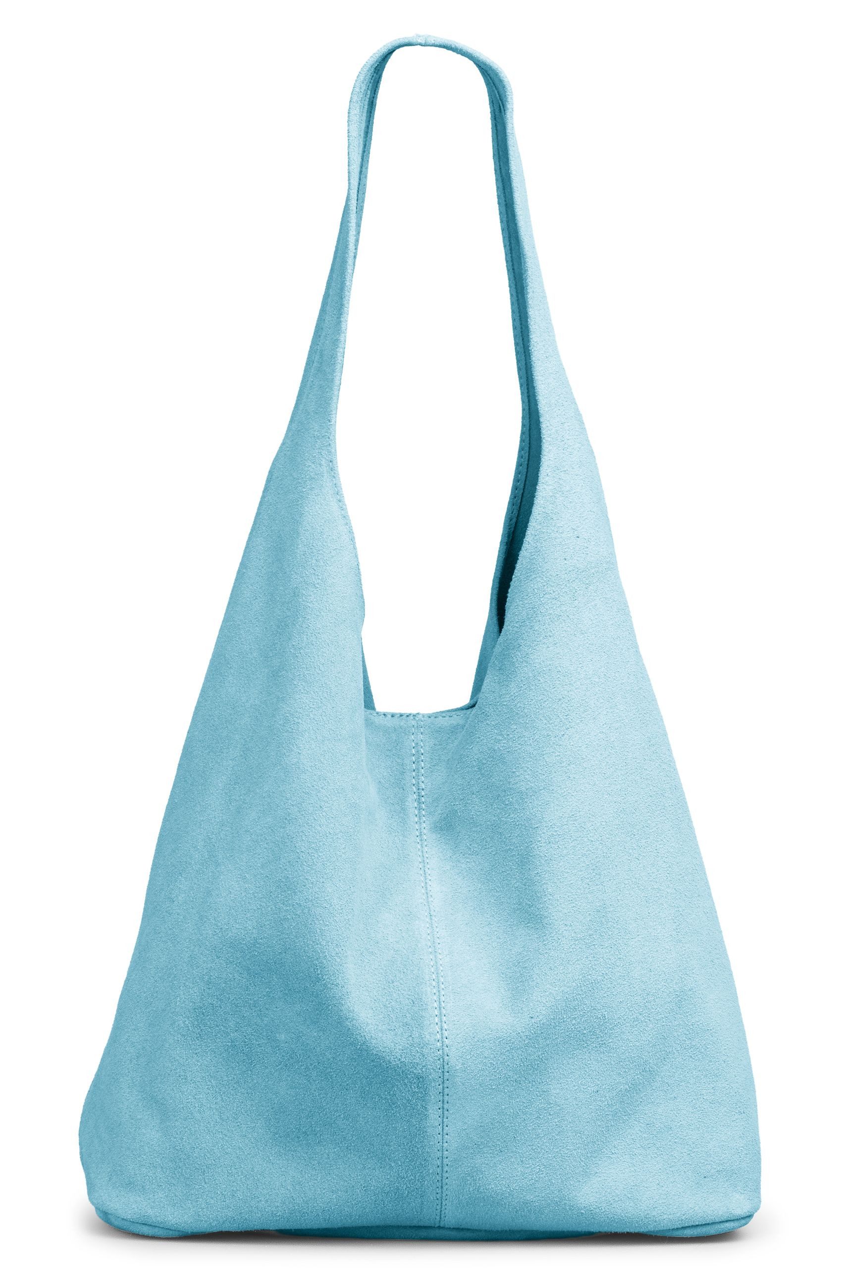 Caspar Schultertasche große Damen Wildleder Tasche Hobo Bag - CLASSIC LINE - Modell No.767, angenehm leicht, ohne Innenfutter, mit Sicherheitsfach, 100% Echtleder