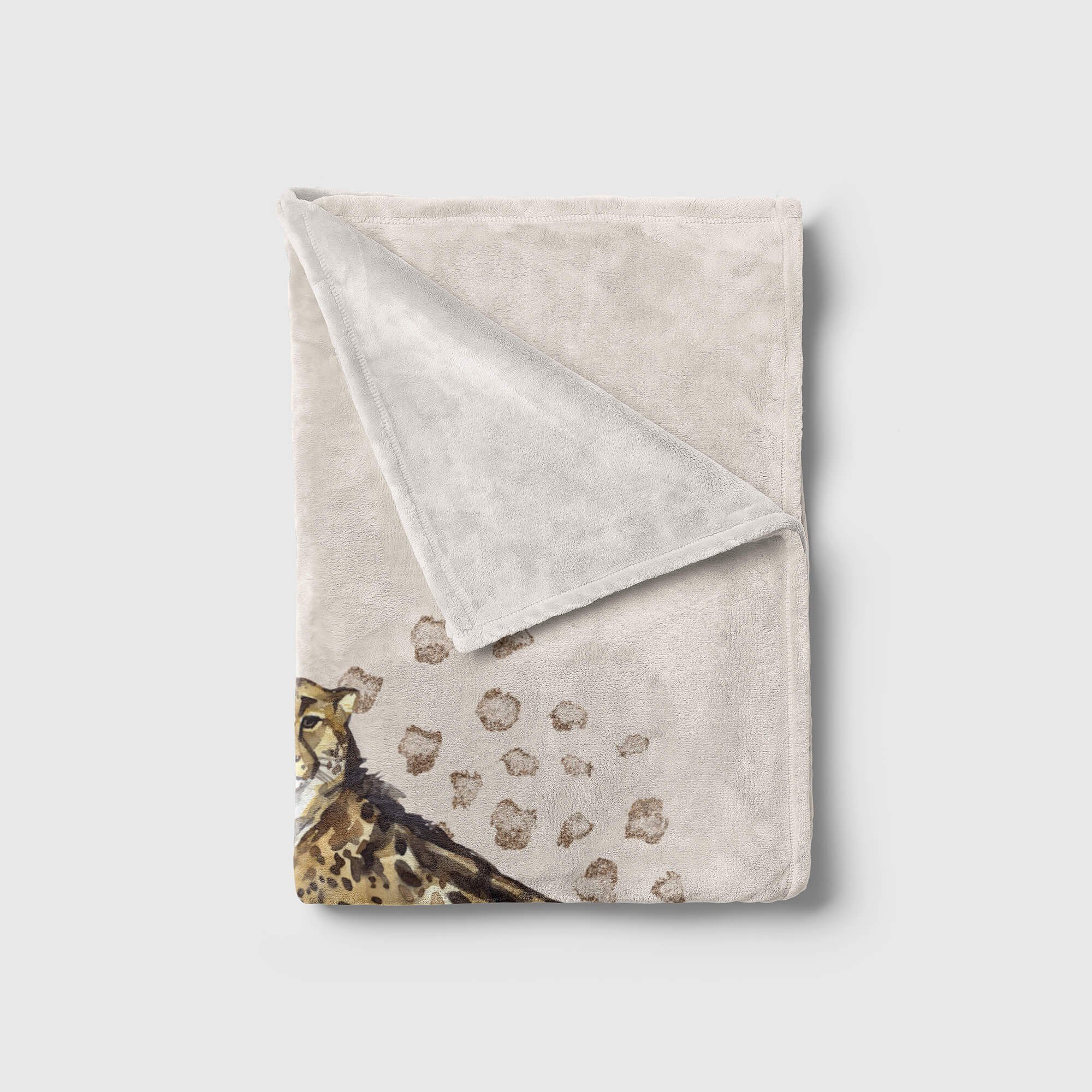 (1-St), Handtuch Handtuch Kunstvoll Art Baumwolle-Polyester-Mix Gepard Kuscheldecke Handtücher Saunatuch Strandhandtuch Afrika, Sinus