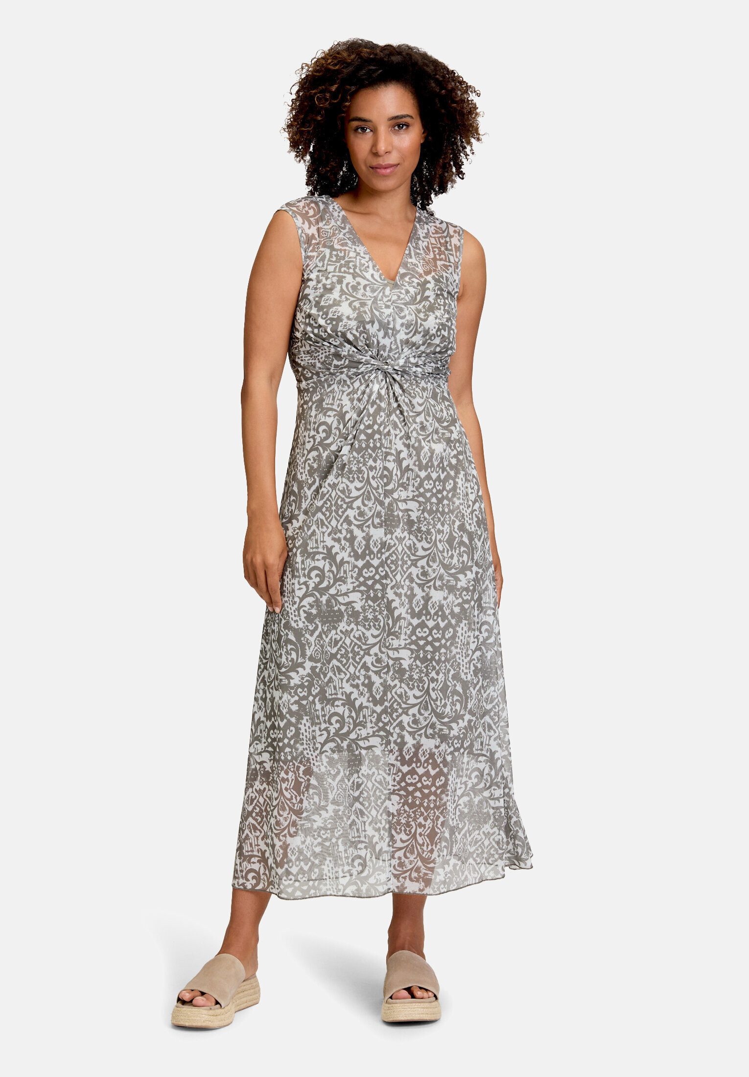 Cartoon Midikleid Damen ohne Arm Druck
