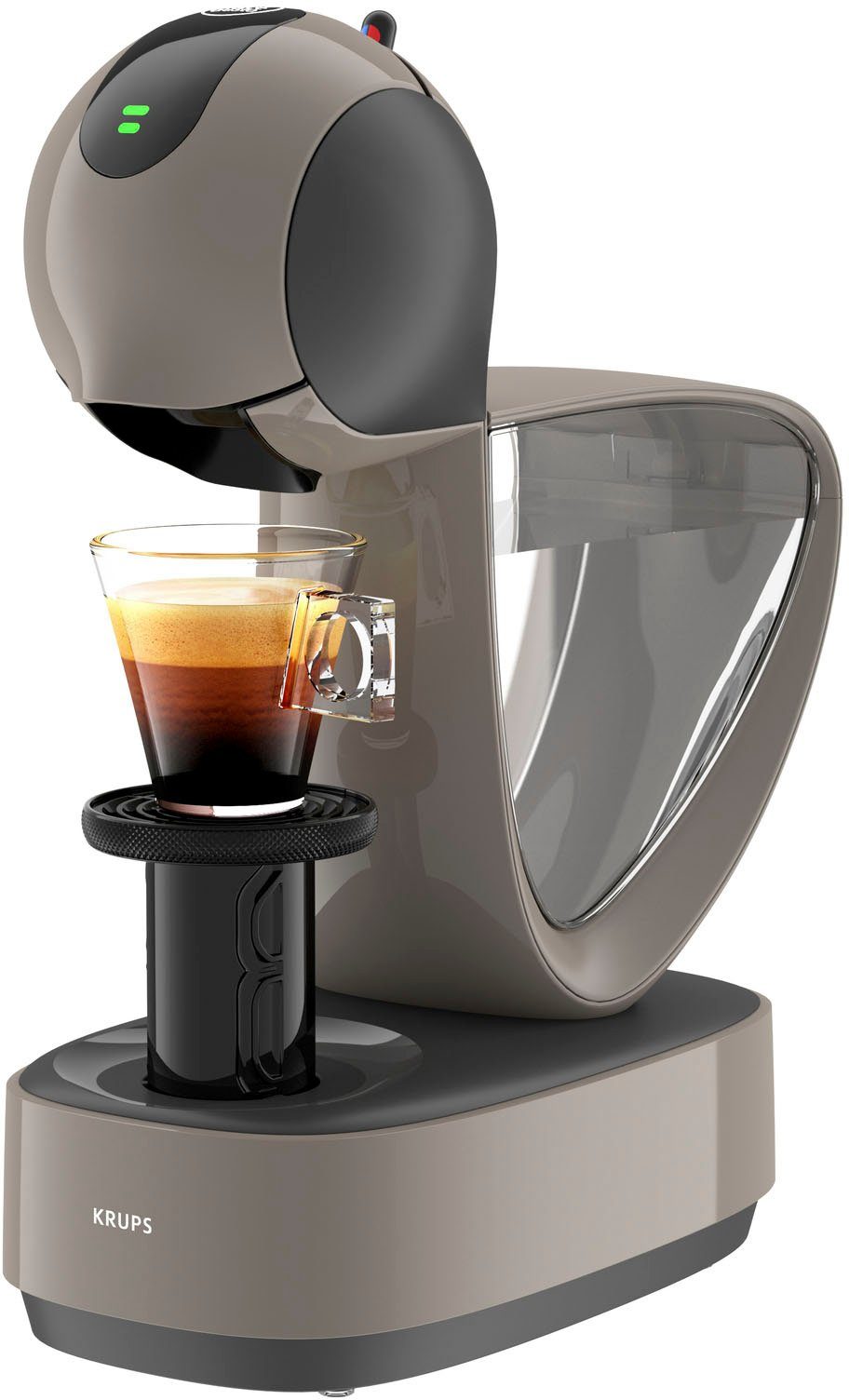 Touchscreen, Krups, NESCAFÉ® Gusto® Automatic 1 bis Min. Dolce Hochdrucksystem Energiesparmodus nach in KP270A 15 Kapselmaschine Taupe, Bar, Infinissima Touch