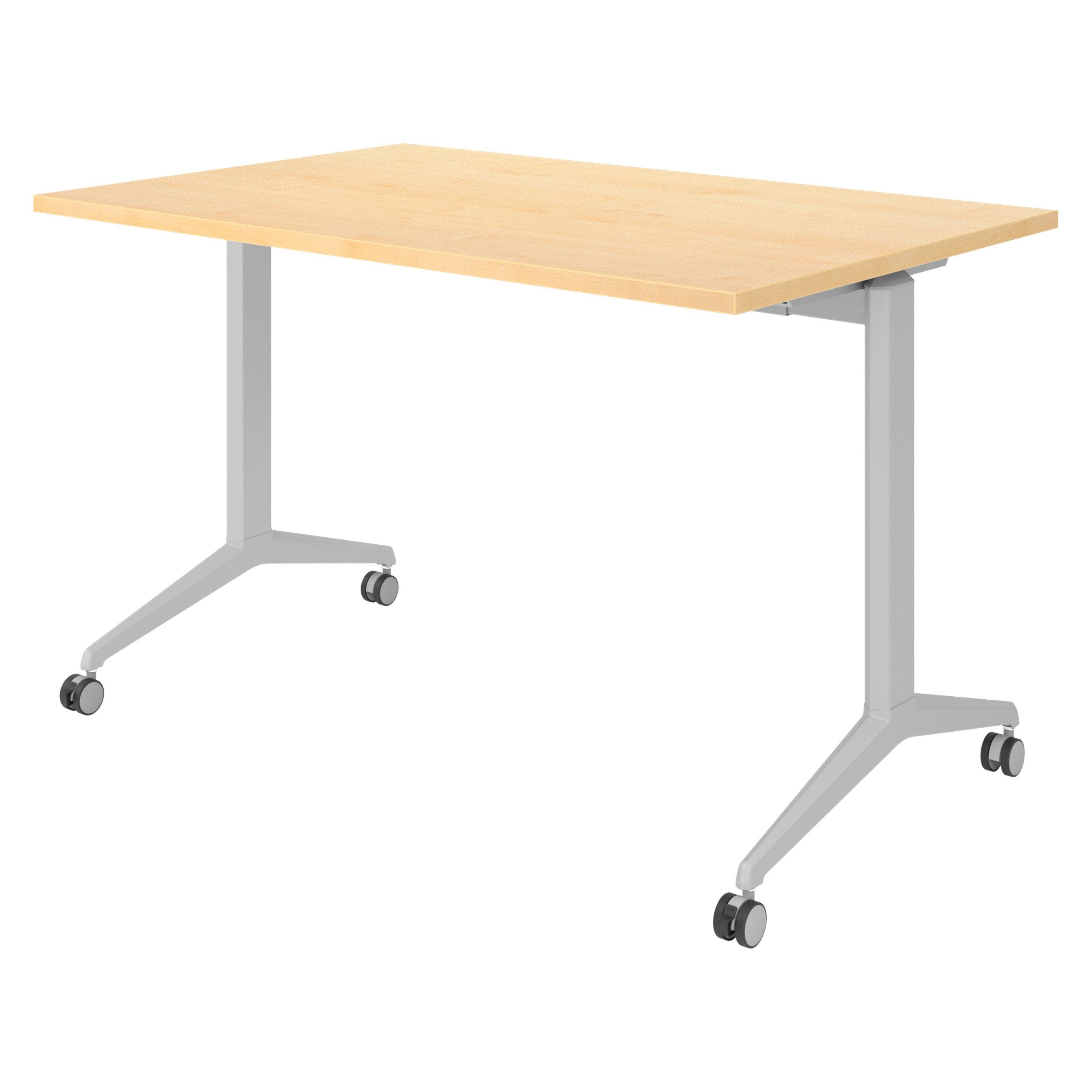 bümö Schreibtisch bümö Seminartische, Rechteck: 120 x 80 cm - Dekor: Ahorn