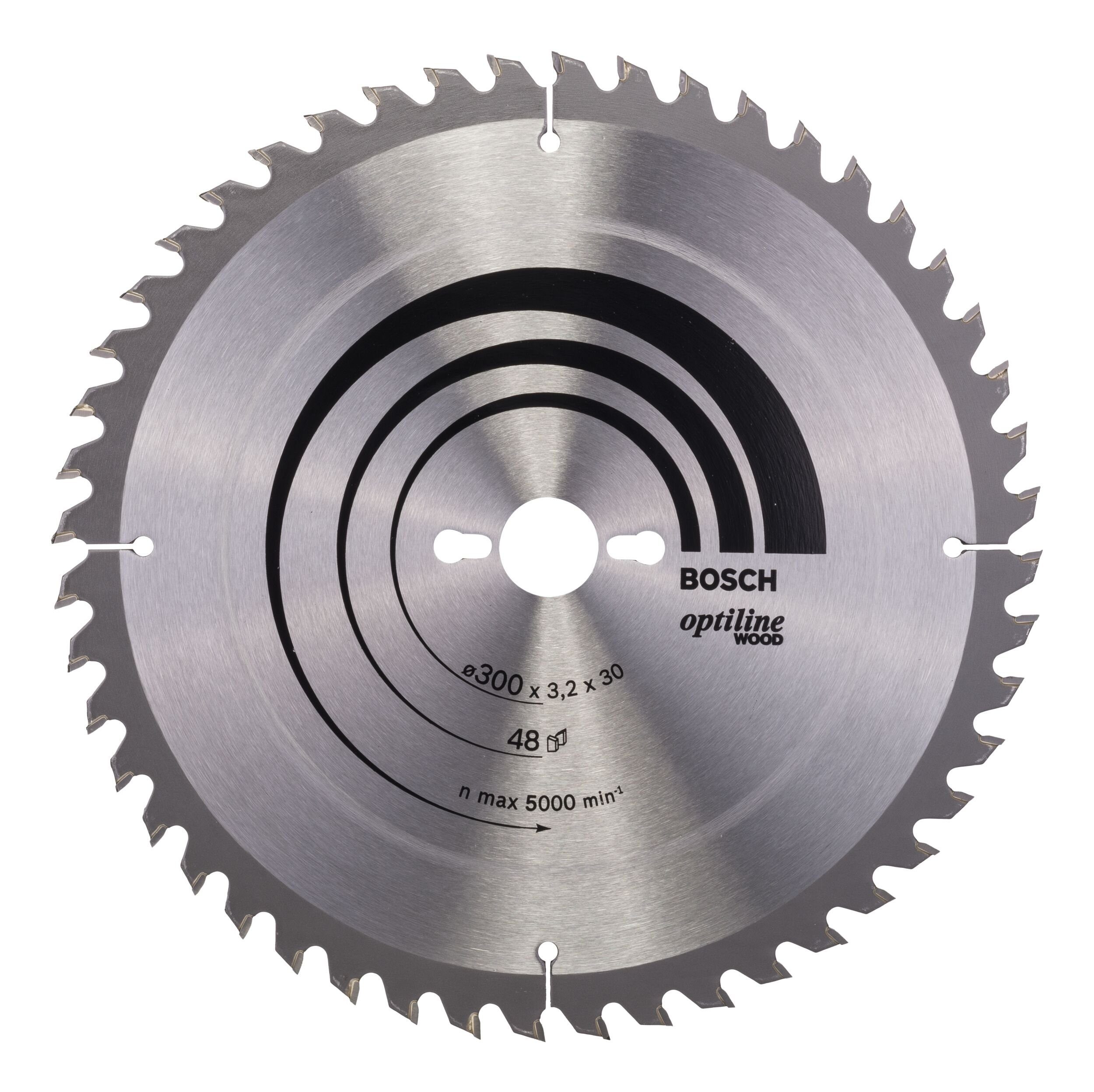 Wood 48Z x - 300 x mm 3,2 30 Kreissägeblatt, Tischkreissägen BOSCH für Optiline