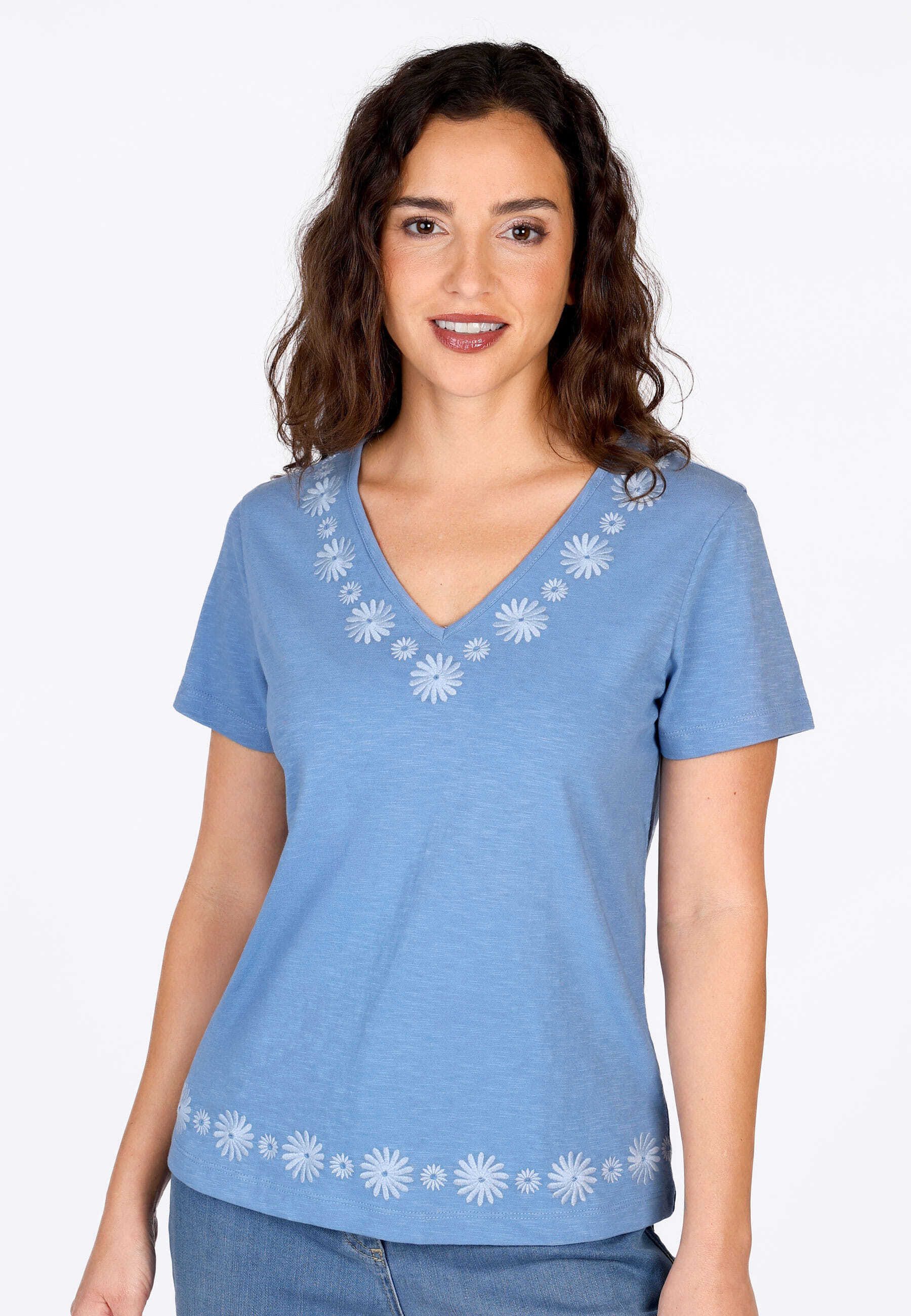Sorgenfri Sylt T-Shirt Lalinara Stickdetails
