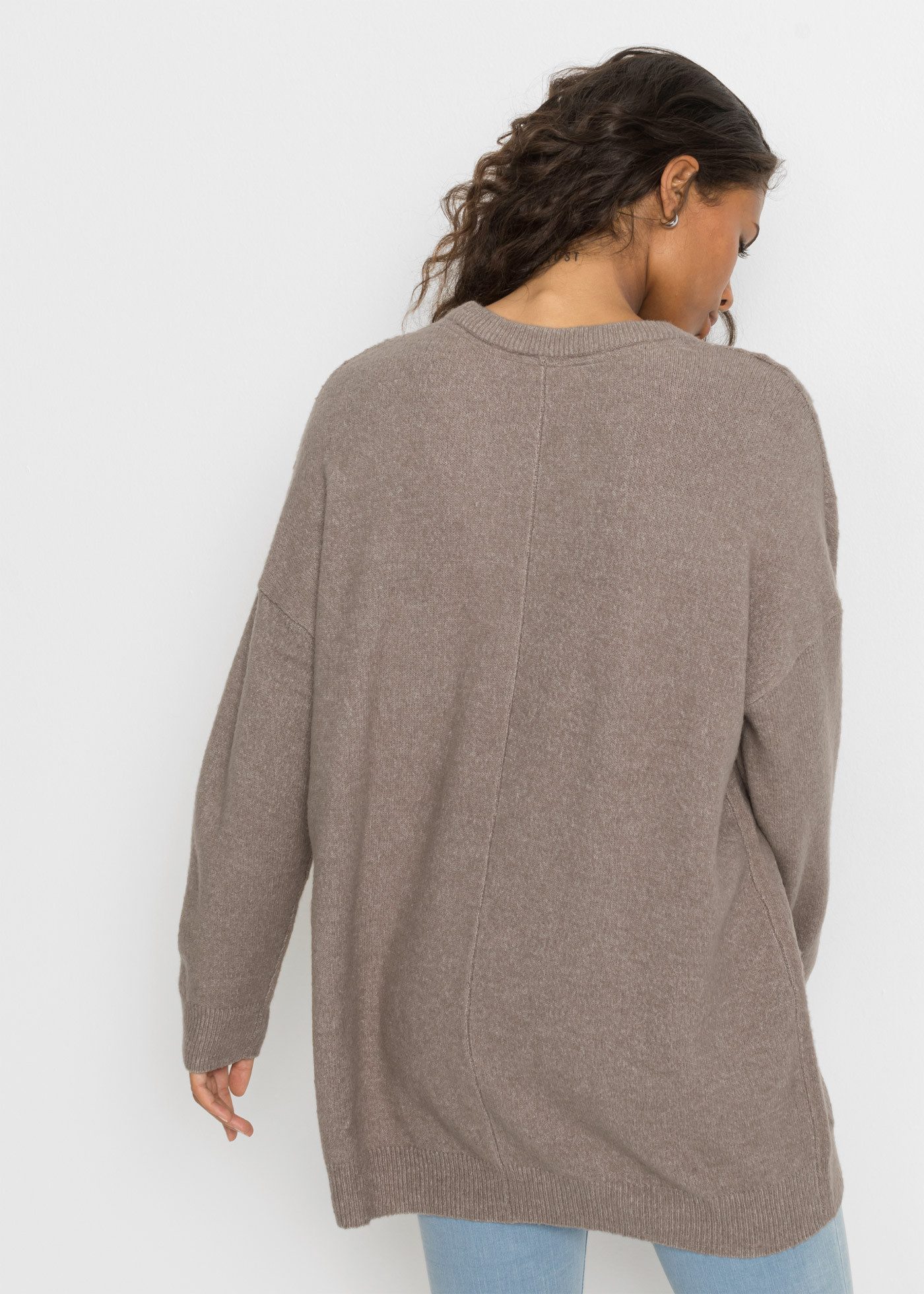 bonprix Strickpullover Oversize-Pullover mit Zopfmuster günstig online kaufen