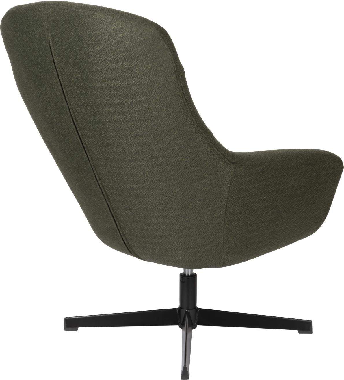 Bouclé YUKI Grün Lounge drehbar Sessel Stoff angesagten Loungesessel mit Trendmöbel24 Zuiver