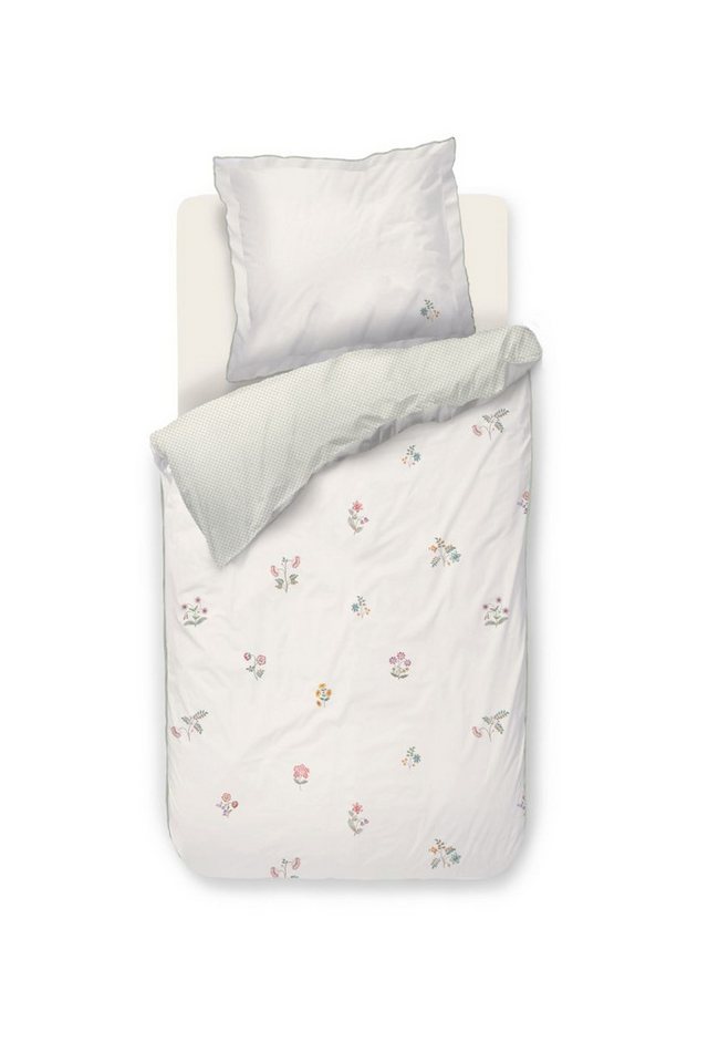 PiP Studio Bettwäsche Bettwäsche DE PIP Mughal Flower Off-white 155x220 Cremefarben, Perkal, 1 teilig, 155 x 220 cm + 1x 80 x 80 cm