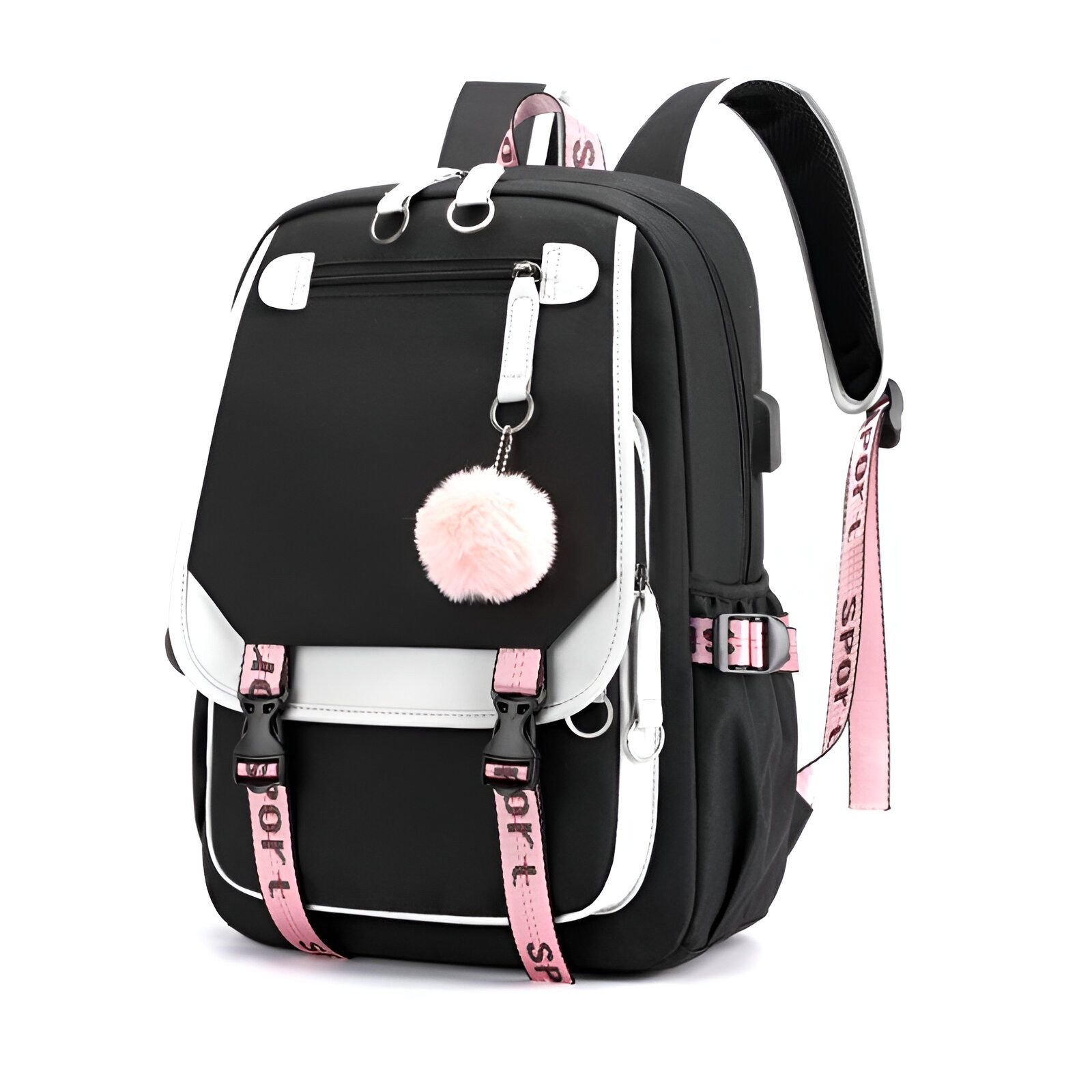 WS-Trend Rucksack Puschel Mädchen Rucksack Backpack Tasche 46 x 29 x 16 cm