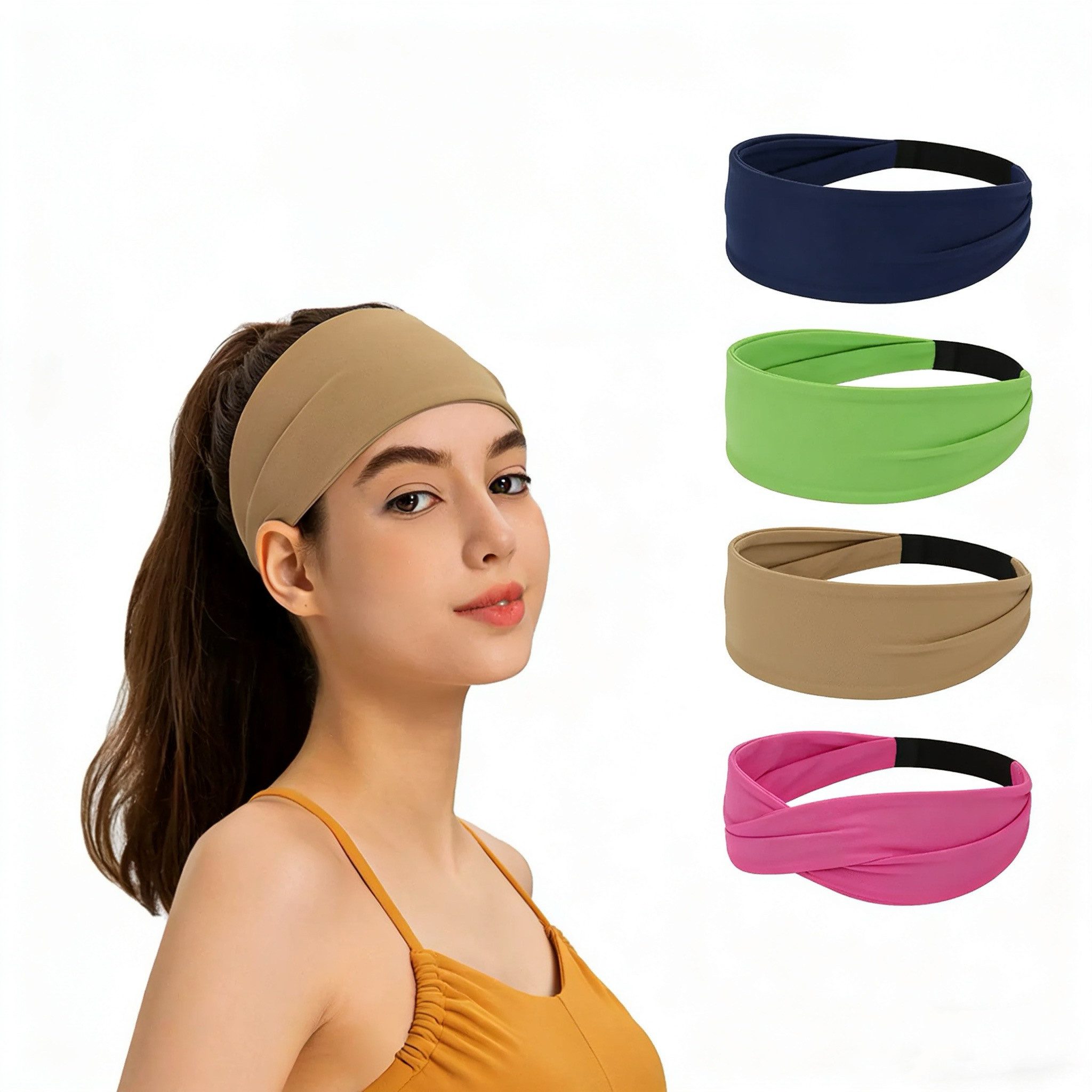 HoyoLee Handels GmbH Haargummi Haarband 4 Stück Haarband Damen Weiche Haargummis für Sport und Mode