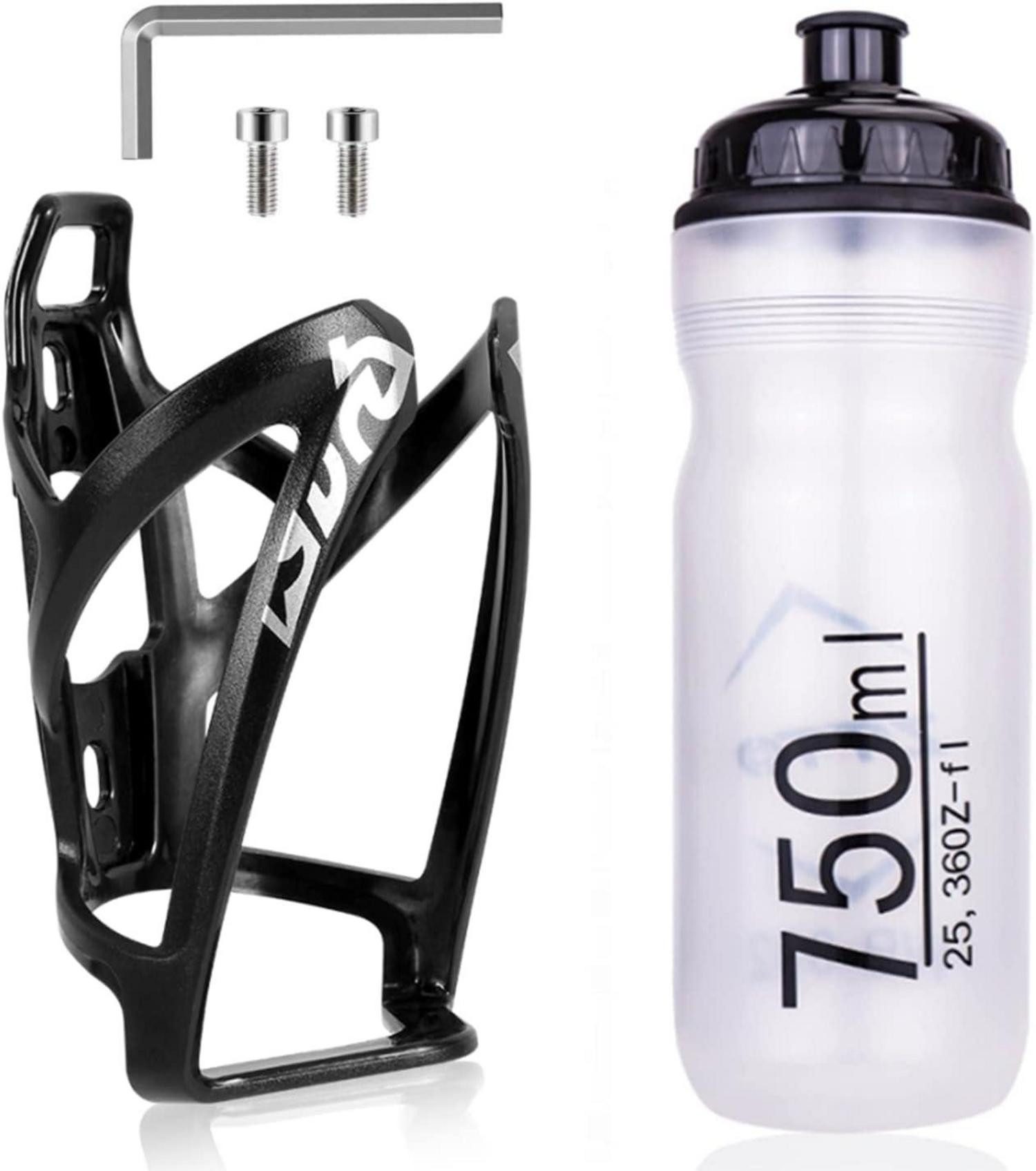 Fahrradständer Fahrrad Flaschenhalter Set 750ML BPA-freie Wasserflasche