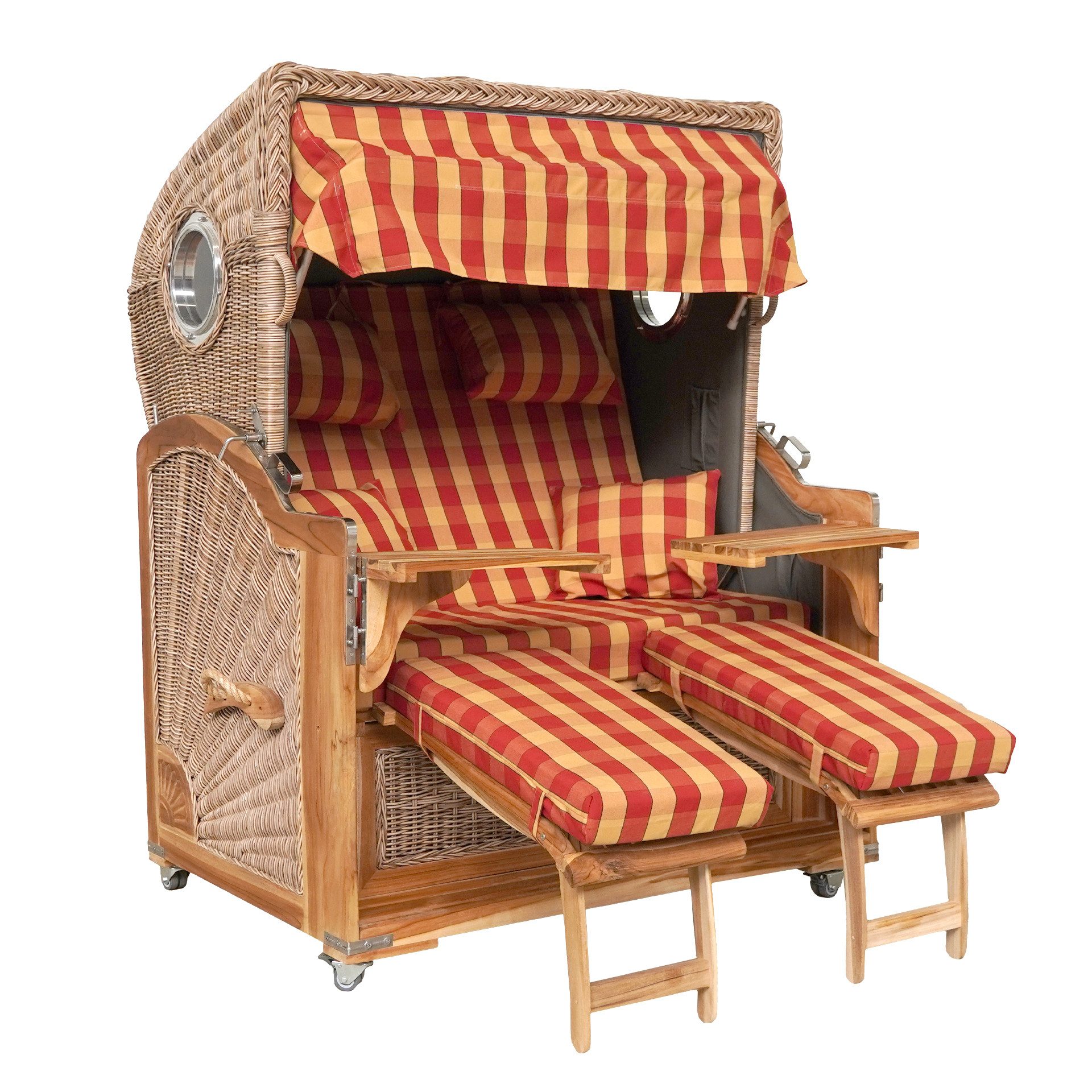 Strandkorb Webavita Strandkorb Teak Rot