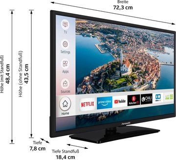 Hanseatic 32H500FDSII LED-Fernseher (80 cm/32 Zoll, Full HD, Smart-TV)