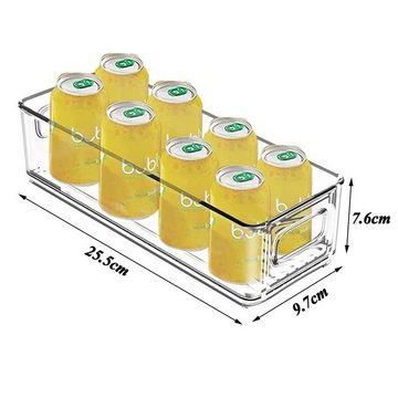 SOTOR Aufbewahrungsbox Kühlschrank-Organizer Klarsicht-Schublade Crisper Box (4-teiliges Küchenaufbewahrungsbox-Set)