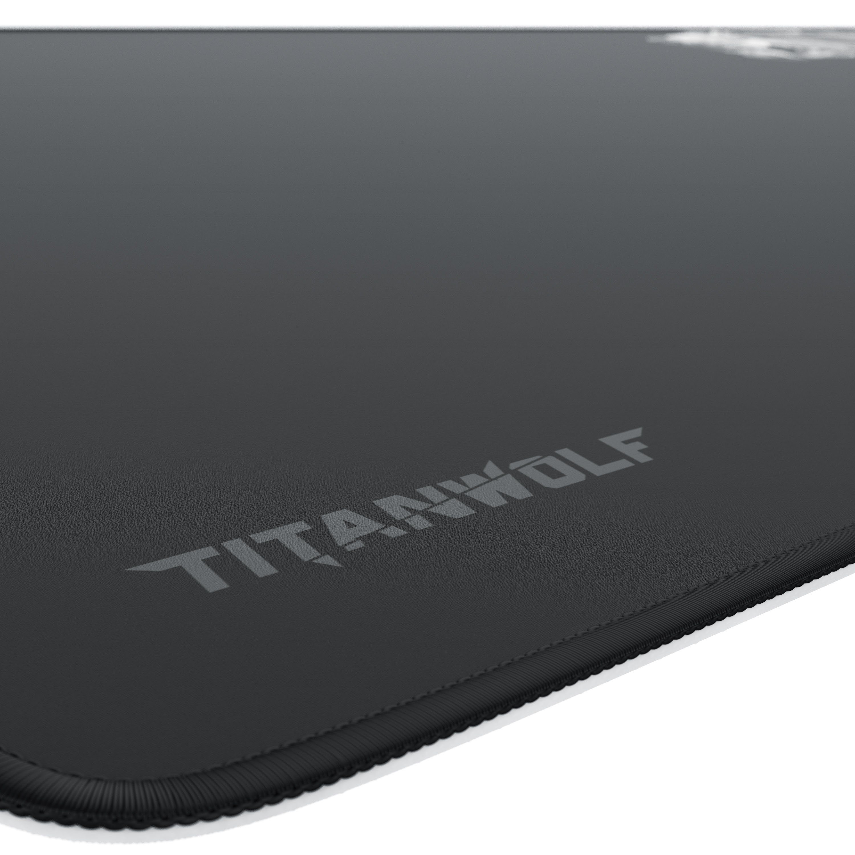 Titanwolf Gaming Mauspad XXL Speed Mousepad 900 x 400 x 3 mm, große Tischunterlage (1-St), rutschfest, abwaschbar, Geschwindigkeit & Präzision, Wolfmotiv rechts – Bild 2 von 5
