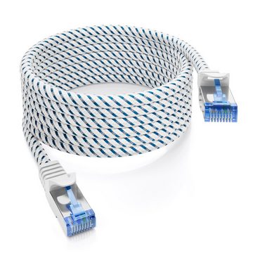 deleyCON deleyCON 2m CAT8.1 Nylon Netzwerkkabel S/FTP PIMF 2000MHz 40Gbit RJ45 LAN-Kabel