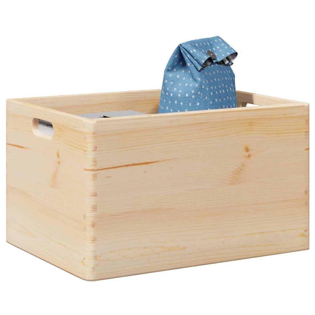 vidaXL Aufbewahrungsbox 40 x 30 x 23 cm Holzkiste mit Griffen 40x30x23 cm Massivholz Kiefer