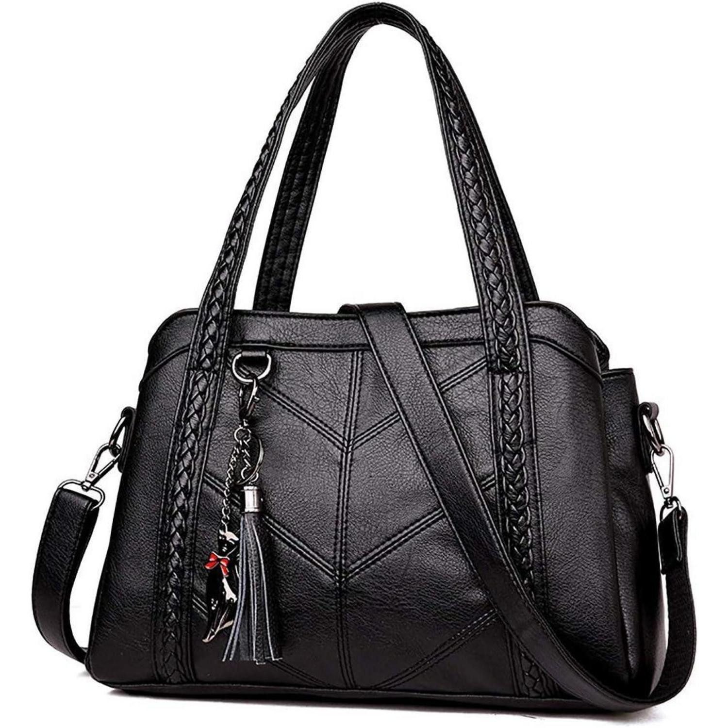 LuxusKollektion Schultertasche Damen Hobo Schultertasche mit Schultergurt und Reißverschluss aus