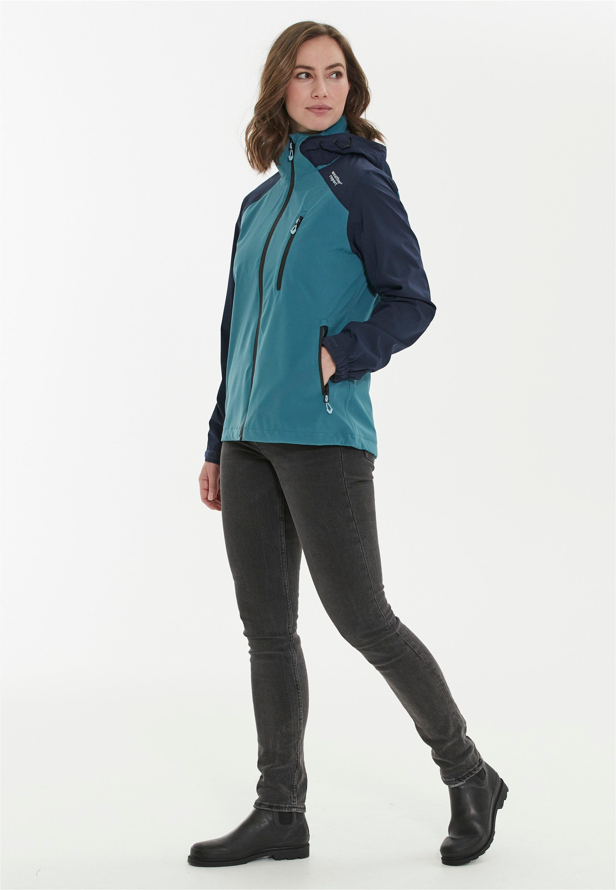 WEATHER REPORT Outdoorjacke CAMELIA W-PRO15000 Beschichtung mit wasserdichter blau