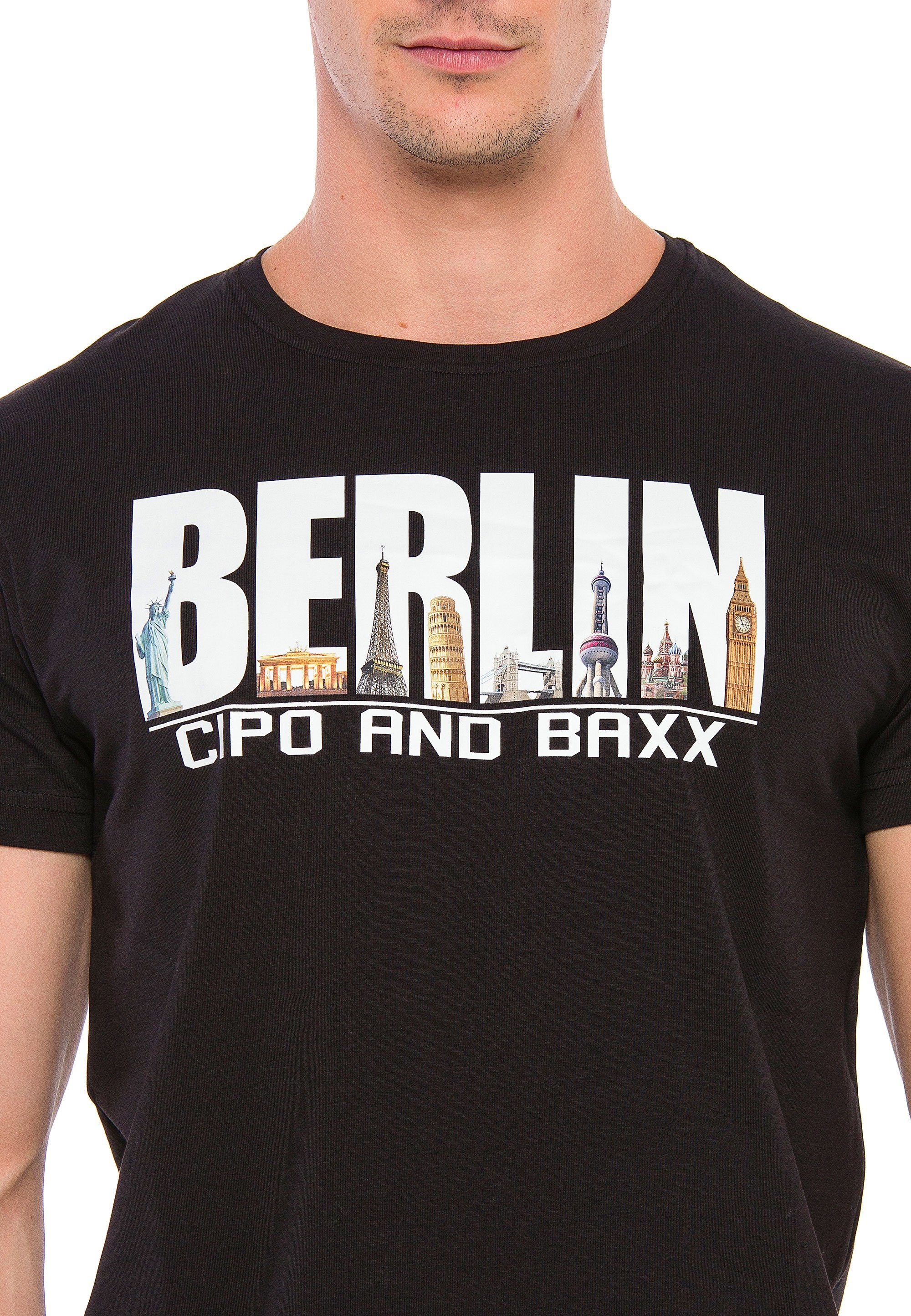 Baxx Cipo T-Shirt coolem Städtemotiv & mit