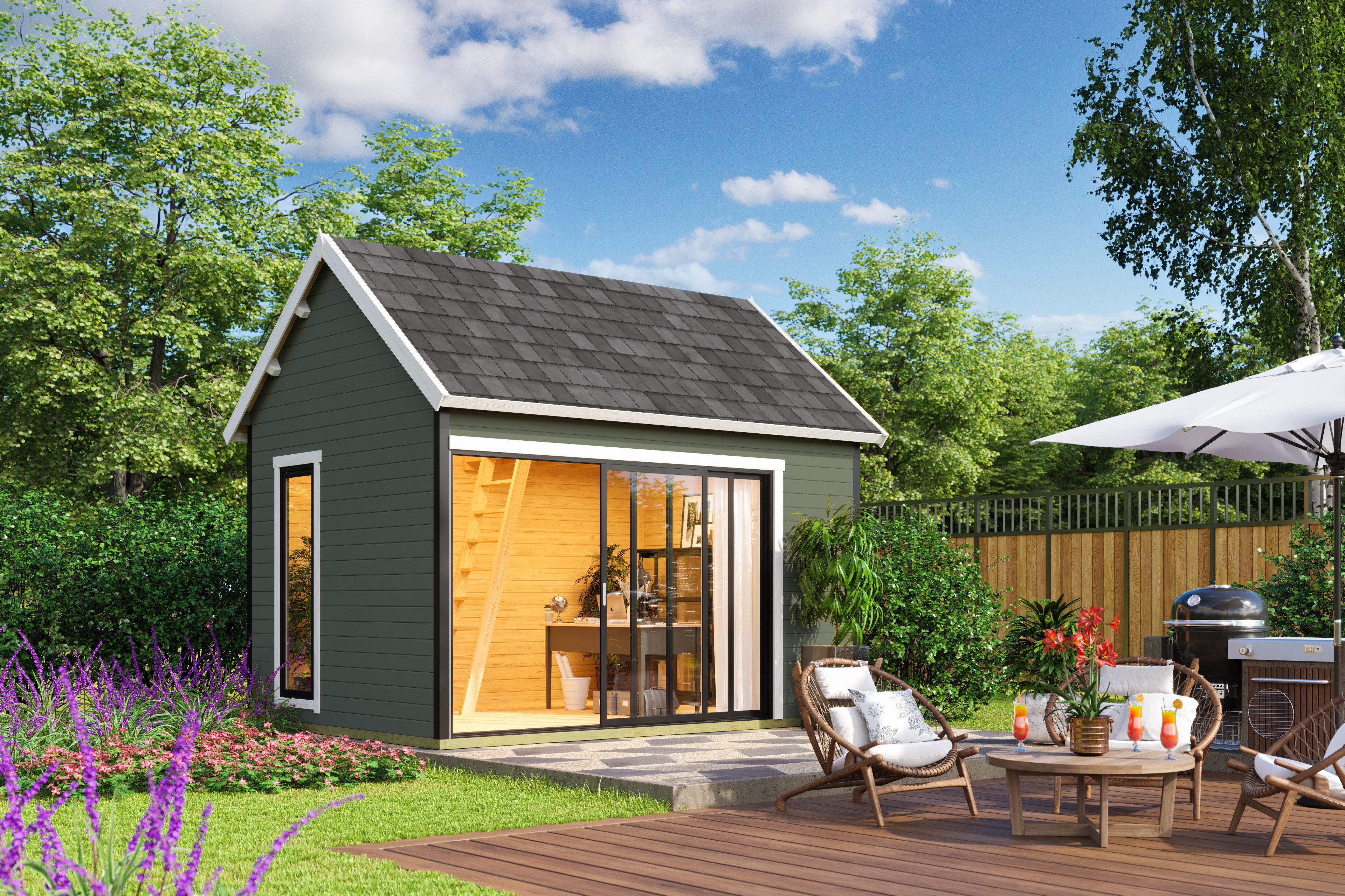 Nordic Holz Gartenhaus MURANO 2, BxT: 430x336,1 cm