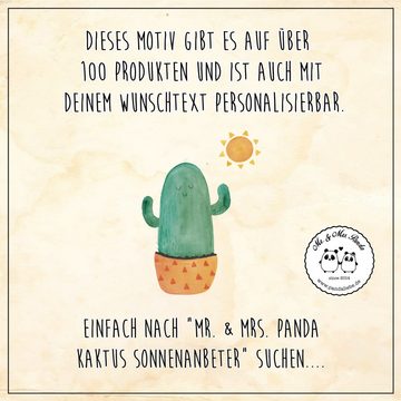 Mr. & Mrs. Panda Windlicht Kaktus Sonne - Transparent - Geschenk, Glück, Kerzenglas, Kakteen, Te (1 St), Stimmungsvolle Beleuchtung