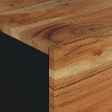 vidaXL Couchtisch Couchtisch 80x50x40 cm Massivholz Akazie & Holzwerkstoff (1-St)