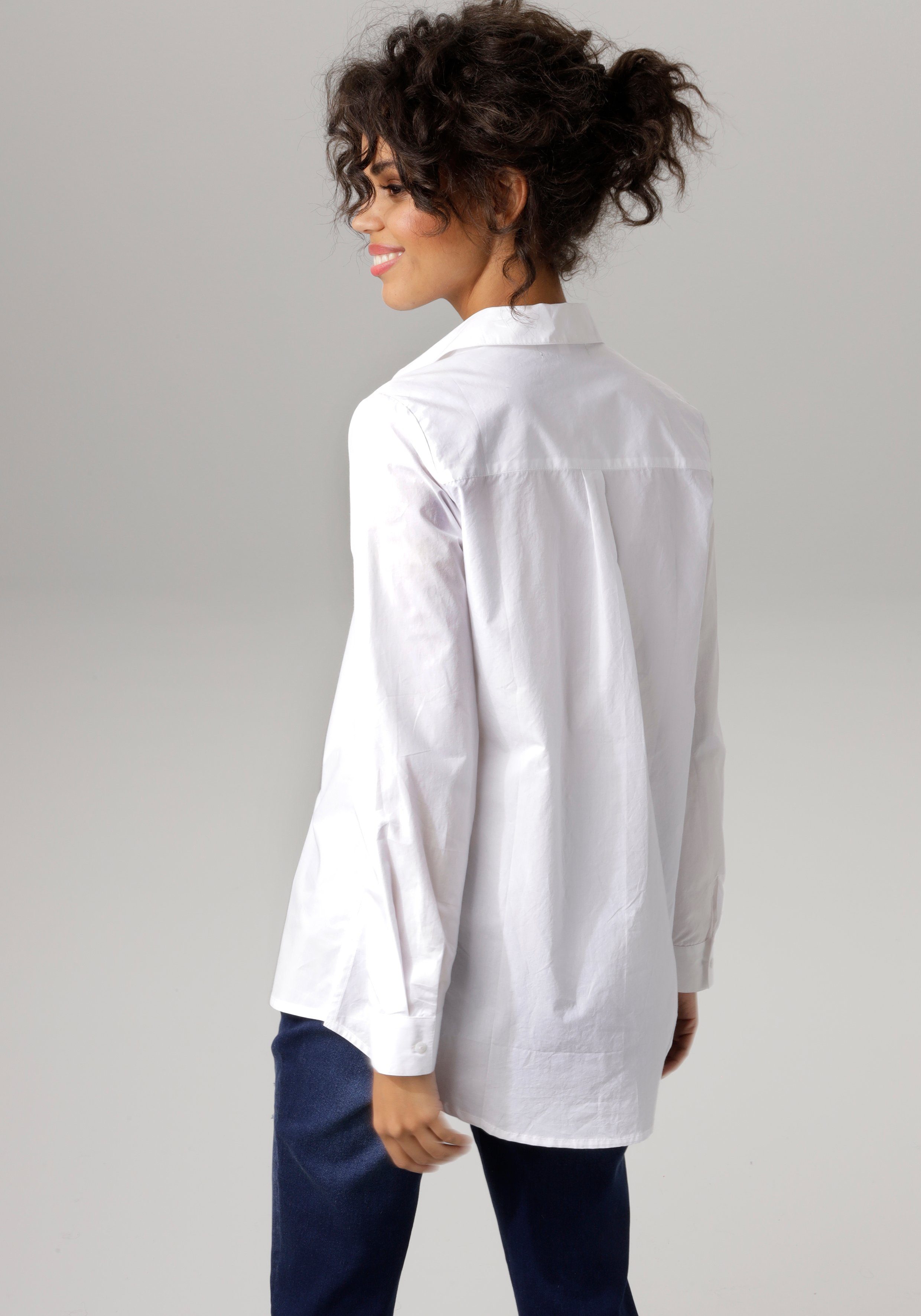 Aniston CASUAL Longbluse mit kurzen Seitenschlitzen