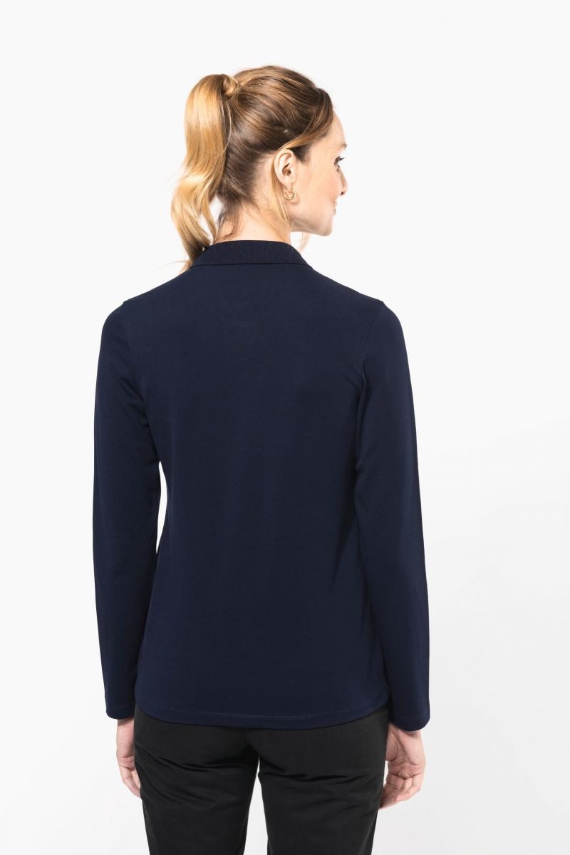 Kariban Langarm-Poloshirt Supima® Damen-Polohemd mit langen Ärmeln günstig online kaufen