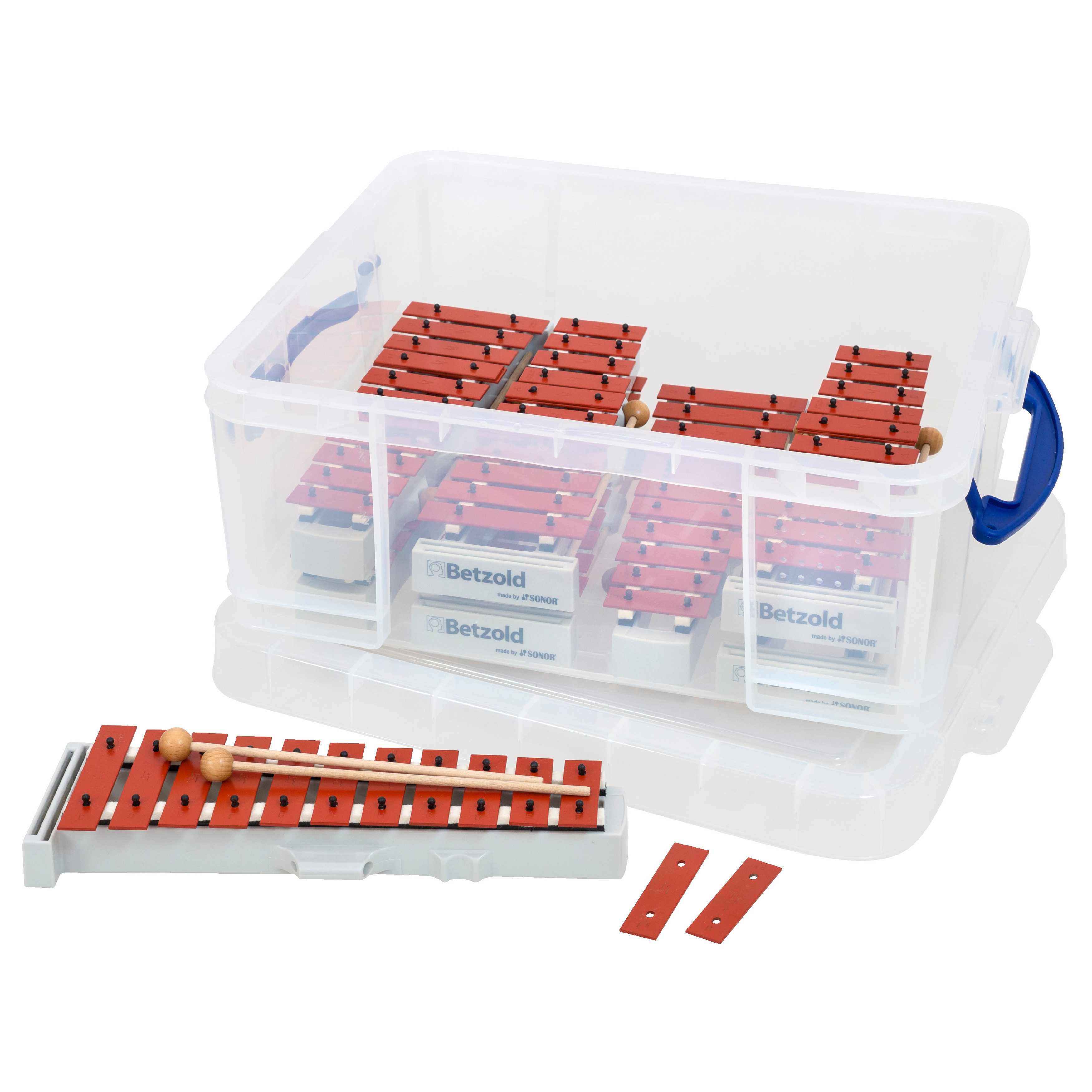 Betzold Glockenspiel Gruppenset 1: 8 Glockenspiele in der Box