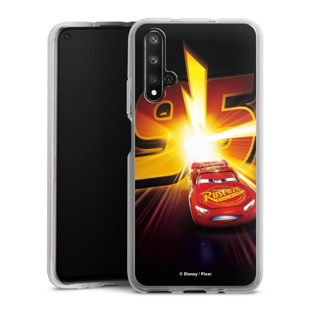 DeinDesign Handyhülle Offizielles Lizenzprodukt Cars Lightning Mcqueen 95 Cars3 Lightning 95, Huawei Nova 5T Silikon Hülle Bumper Case Handy Schutzhülle