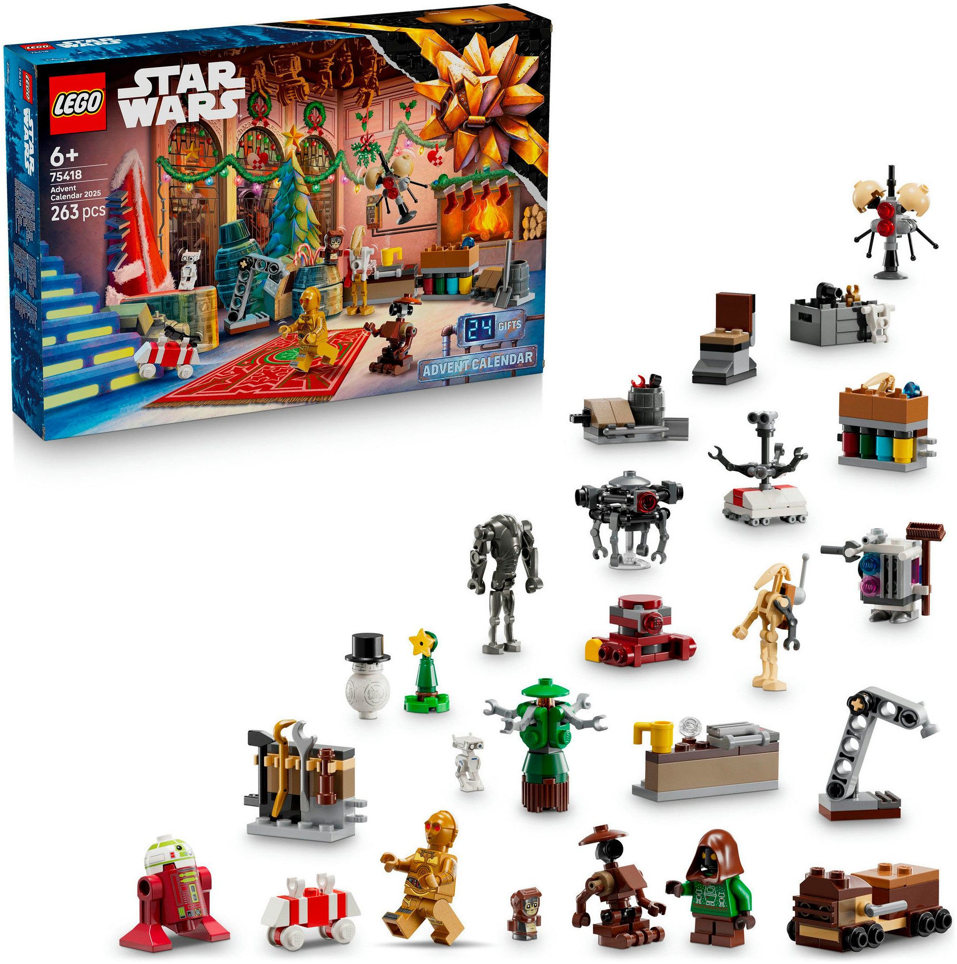 LEGO® Spielzeug-Adventskalender Spielbausteine, (75418), LEGO Star Wars™ (263-tlg), Made in Europe