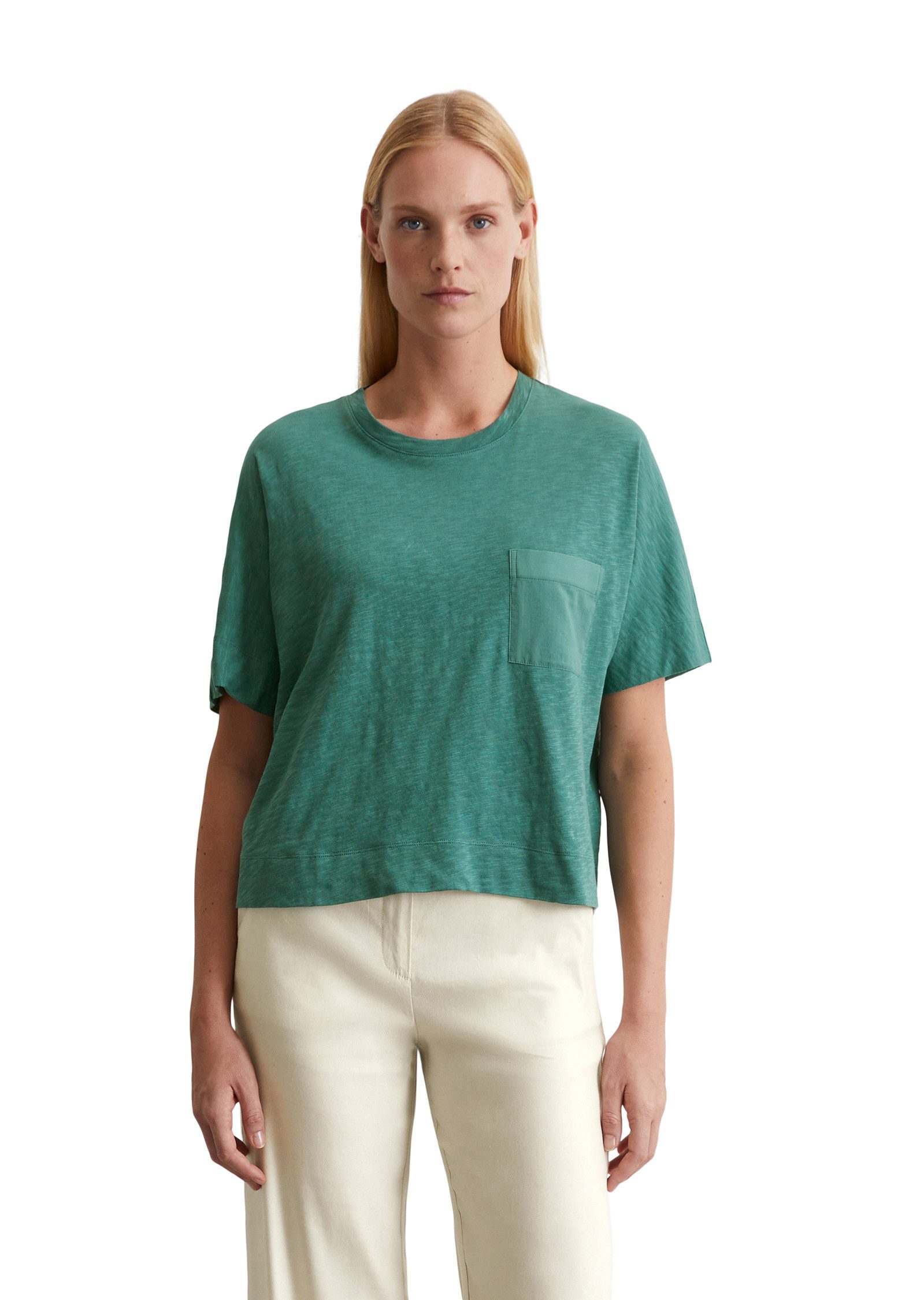 Marc O'Polo T-Shirt mit gewebter Brusttasche günstig online kaufen
