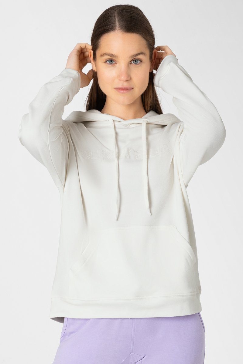 SUPER.NATURAL Hoodie Merino Hoodie W FAVOURITE HOODIE bequemer Merino-Materialmix Fresh White | Sweatshirts