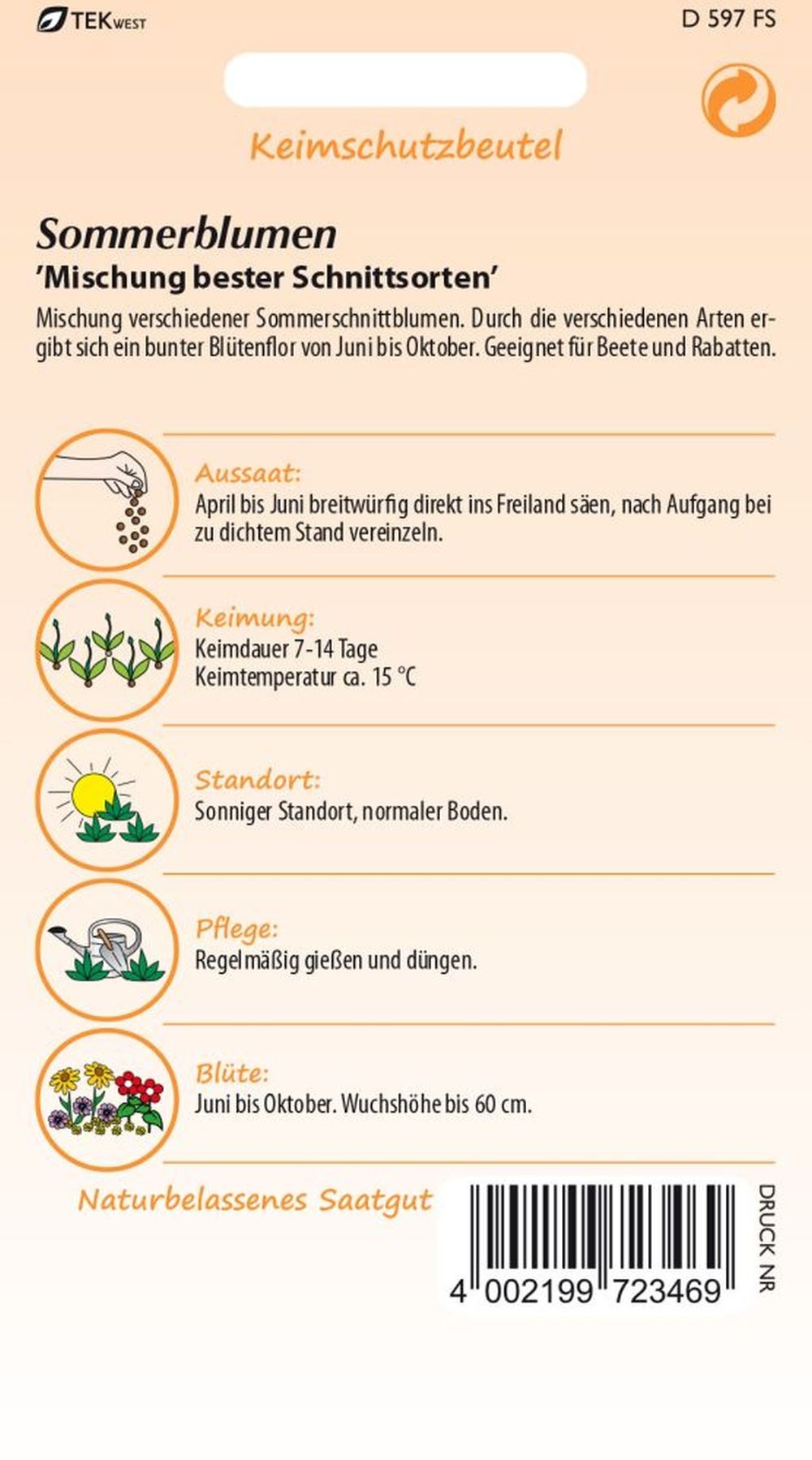 SAMEN PFANN Blumensamen Sommerblumenmischung - Blumenmischung Saatgut Samen günstig online kaufen