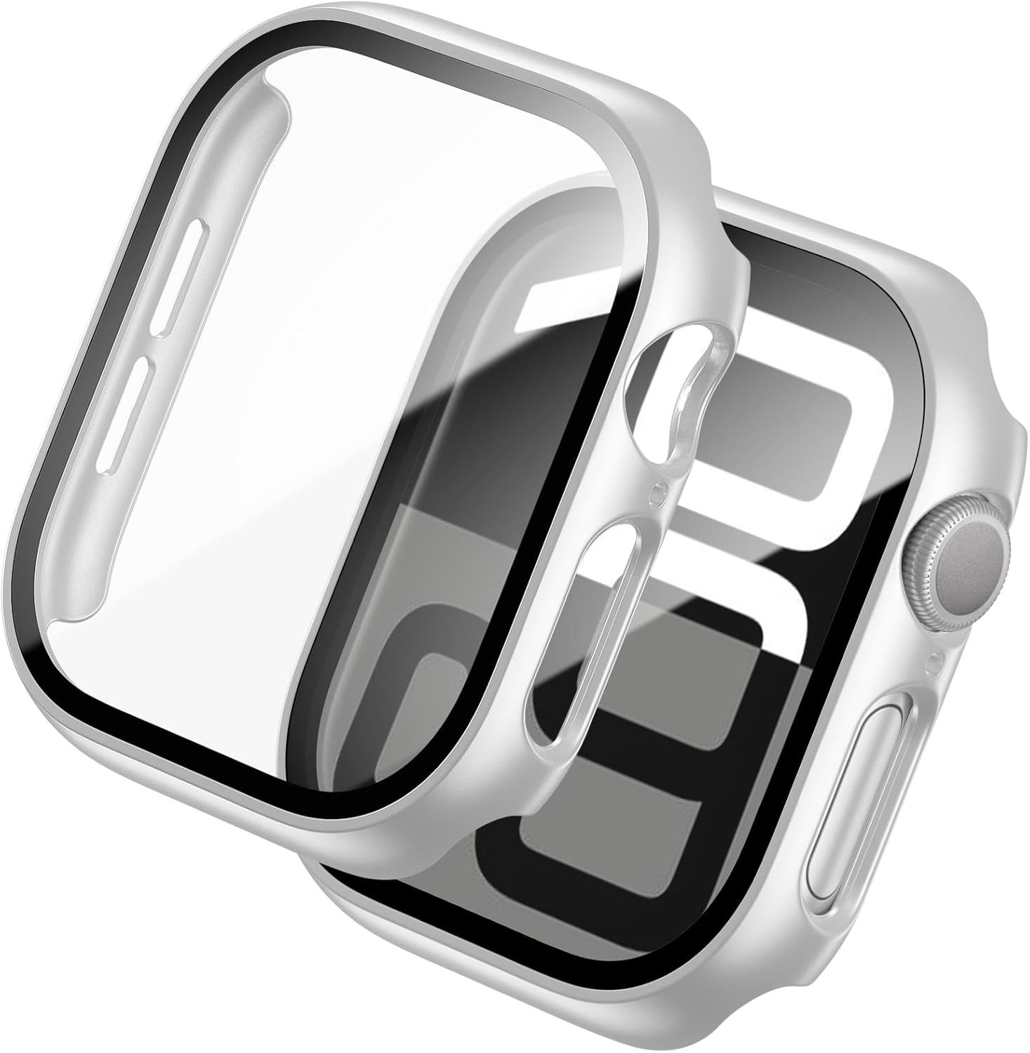 MSM Smartwatch-Hülle Hülle für Apple Watch Series 10 Case 42mm 46mm Display Schutzglas 9H