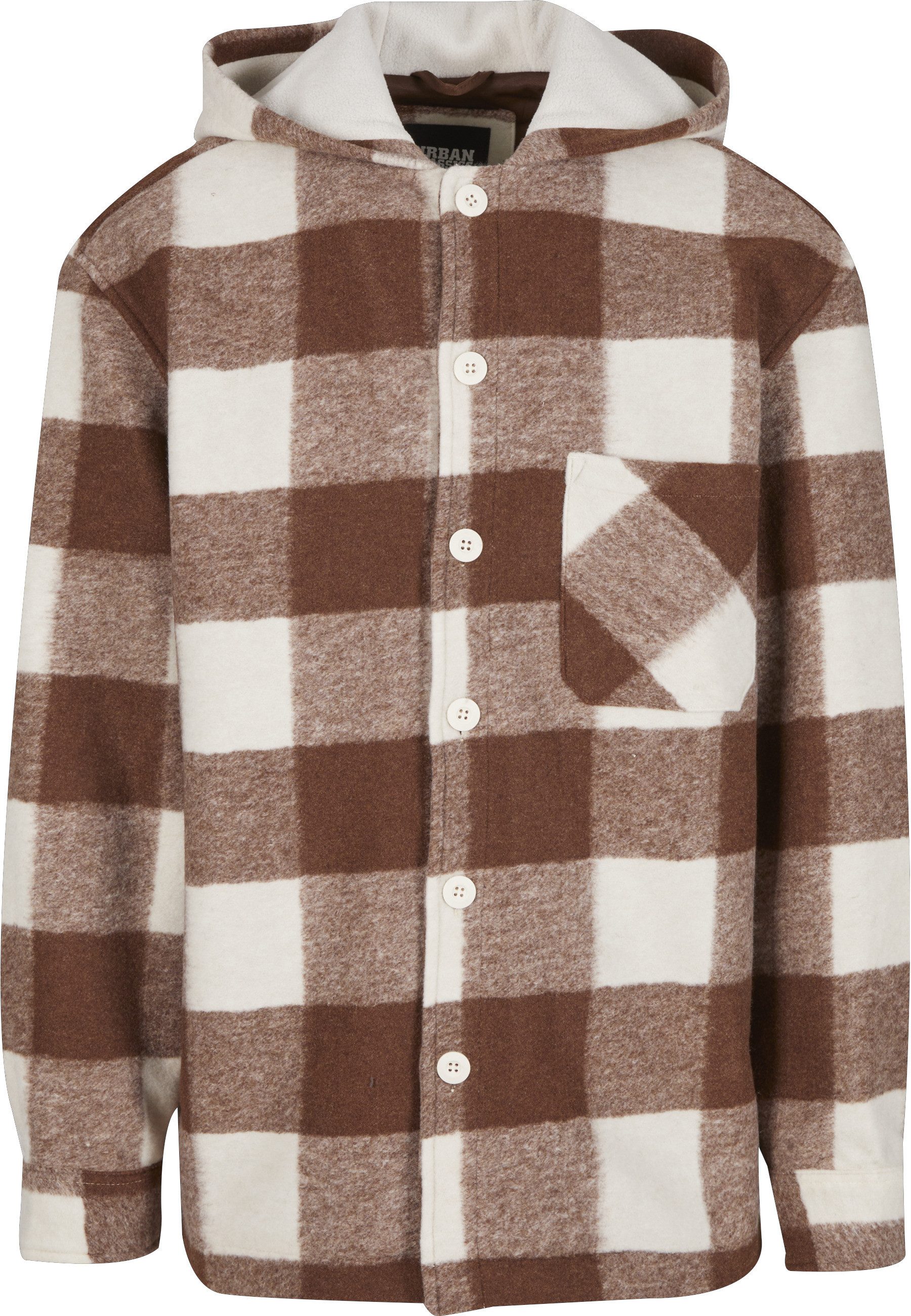 URBAN CLASSICS Allwetterjacke Urban Classics Big Check Jacket With Hood (1-St)