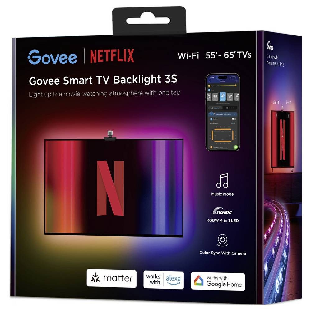 Govee LED Stripe LED-Lichtband H6098CD1, App steuerbar, mit Musiksteuerung