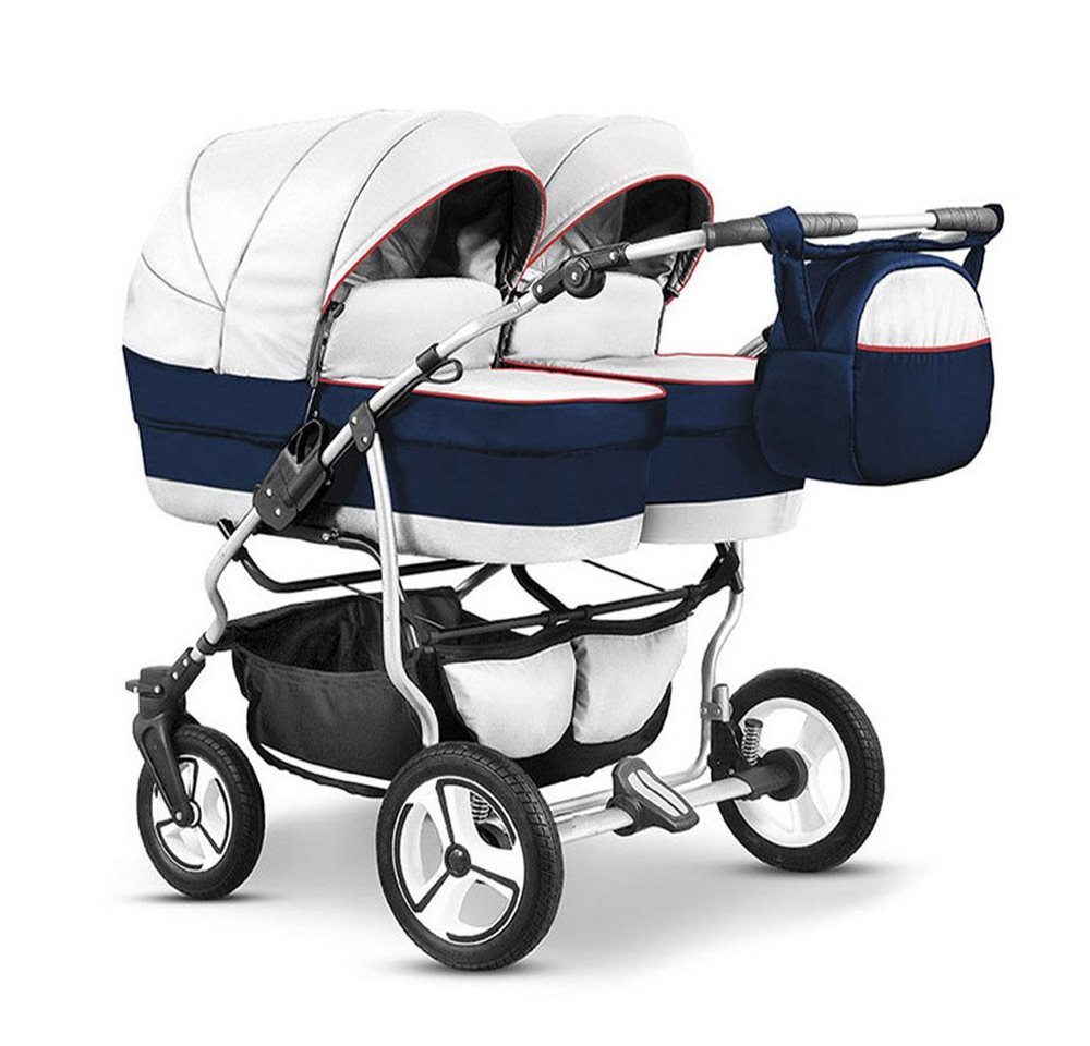 Thumbnail - BabyMerc Zwillingswagen Zwillingskinderwagen 2 in 1 Twin Star - 10 Teile - in 16 Farben