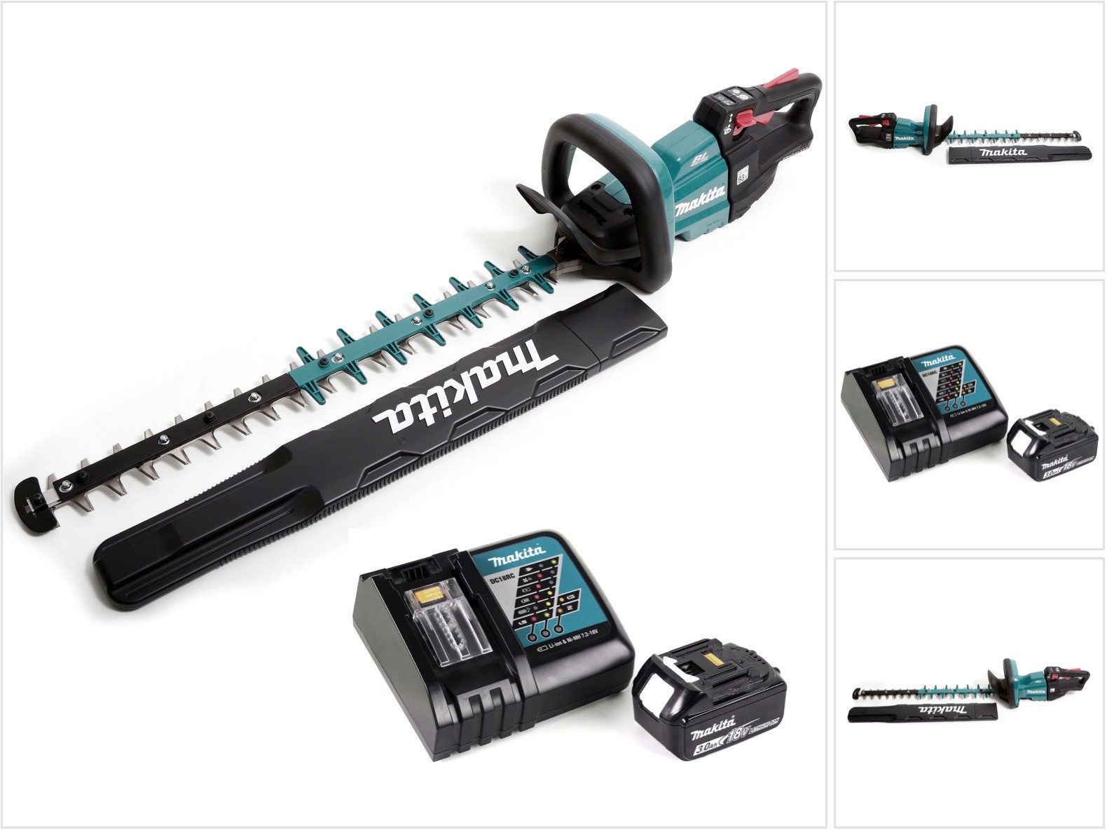Makita Akku-Heckenschere DUH 601 RF1 Akku Heckenschere 18V 60cm Brushless + 1x Akku 3,0Ah + La